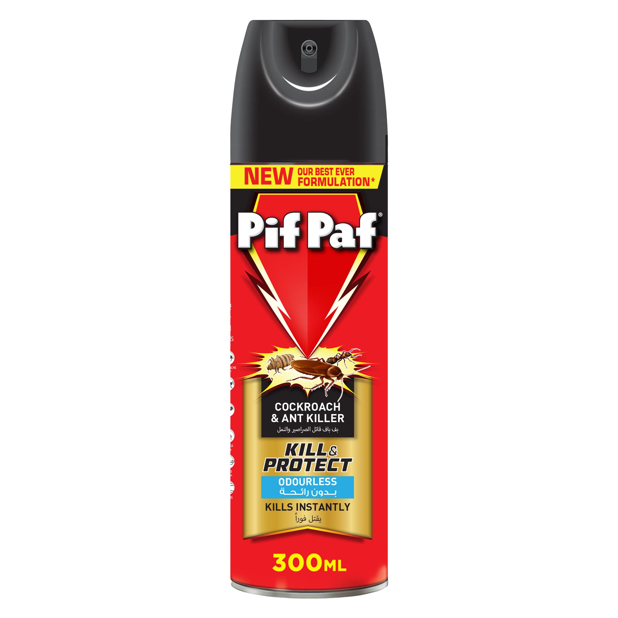 Pif Paf Cockroach & Ant Killer | Insta Kill | Odourless | Insect Killer Spray with Best Ever Formulation, 300 ml