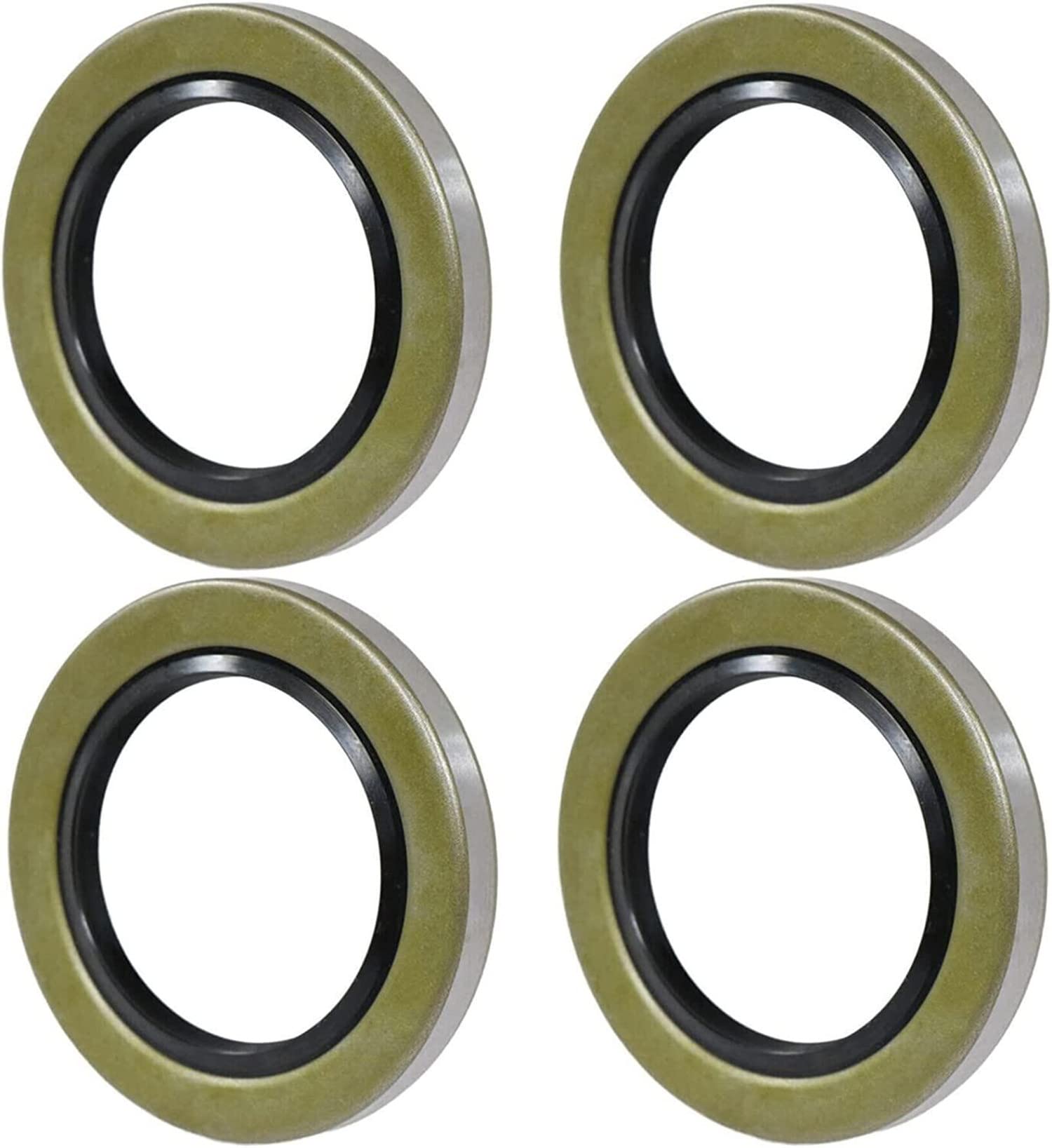 4 Pack 10-36-LOTOF4 Double Lip Grease Seal 2.25 x 3.376 for Dexter 010-036-00, TruRyde GS-2250DL, Texcom 22333TBN, National 452920, 482920, NOK AD3135E1, AD3135EO