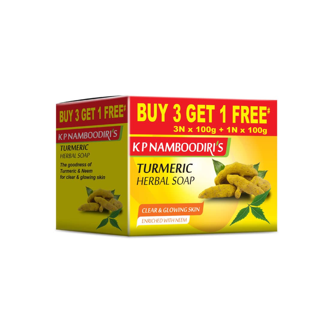 K.P. NAMBOODIRI S Turmeric Herbal Soap 100g - Pack of 2