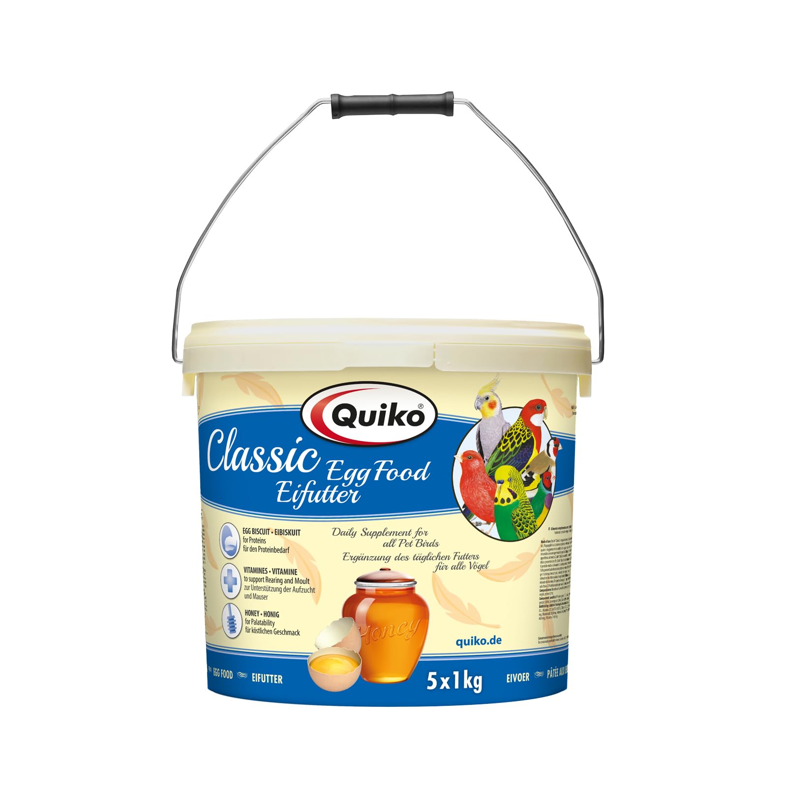 Quiko Classic - Egg Food 5 kg - Breeding Food for all Ornamental Bird Species