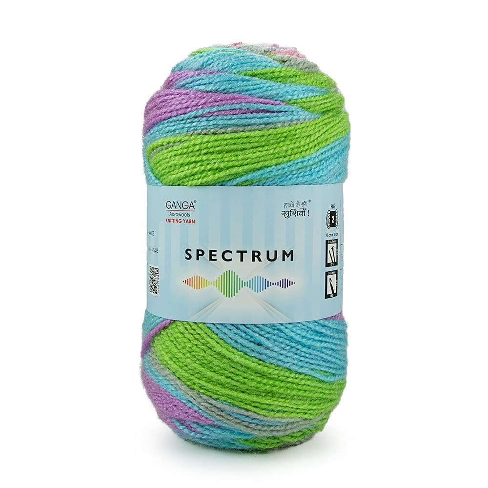 Ganga Olivia Double Knit Yarn Supersoft Knitting Dark Green colour wool ball, Hand Knitting and Crochet Yarn. Oekotex Class 1 Certified. Pack of 2 Balls - 100gms Each. For Craft, baby wear, blankets, ponchos mufflers, caps,needle crochet hook thread.. ;