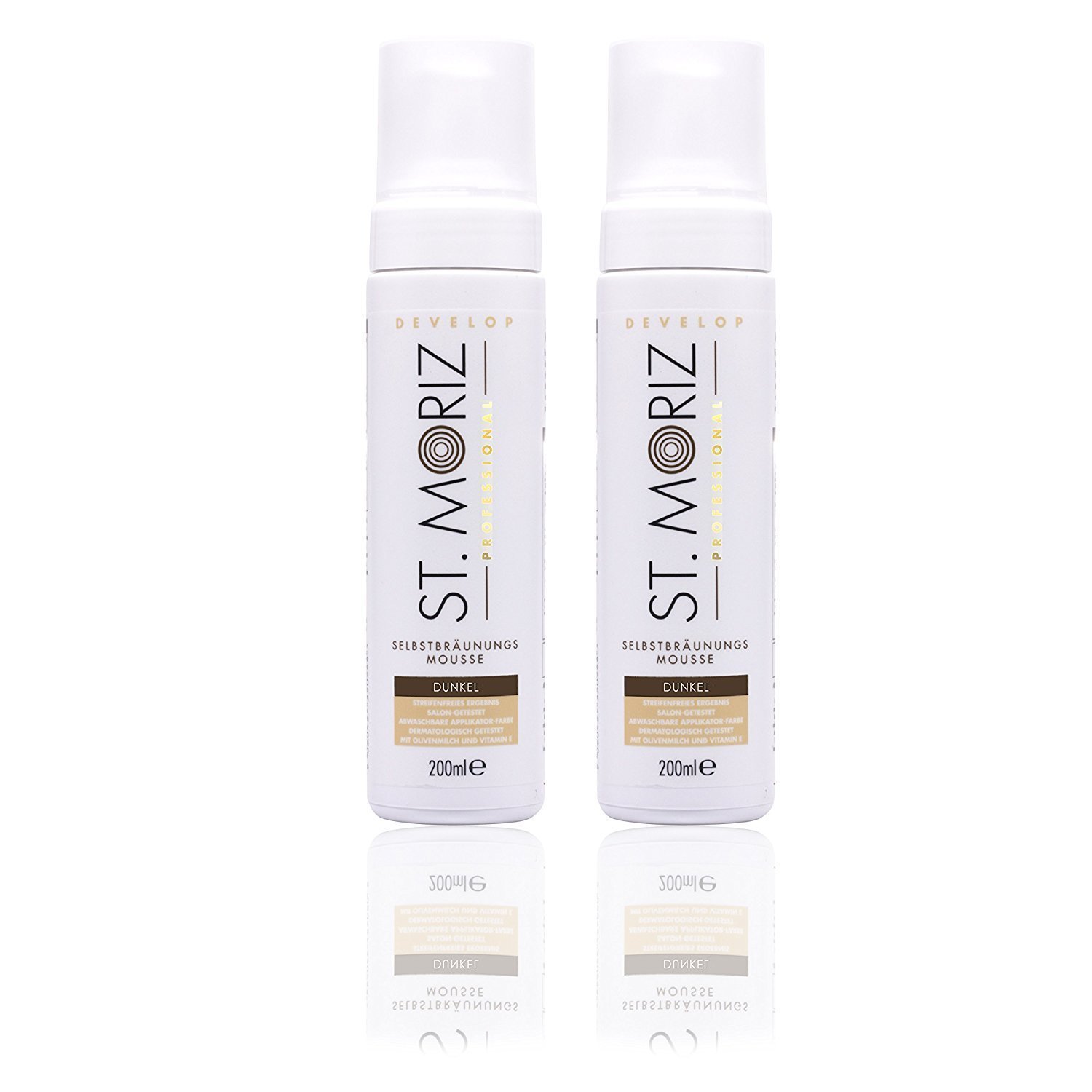 ST. MORIZSt Instant Self Tanning Mousse in Dark Tone - All Skin Types - 2 x 200 ml