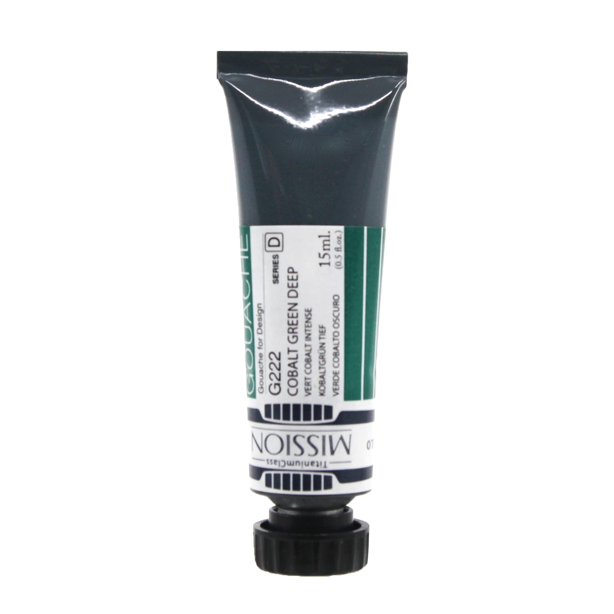 Mission Titanium Class Gouache Watercolor Tube Paint Piece Colour Paint (15ml) Water Color made for Mijello (G222 Cobalt Green Deep)