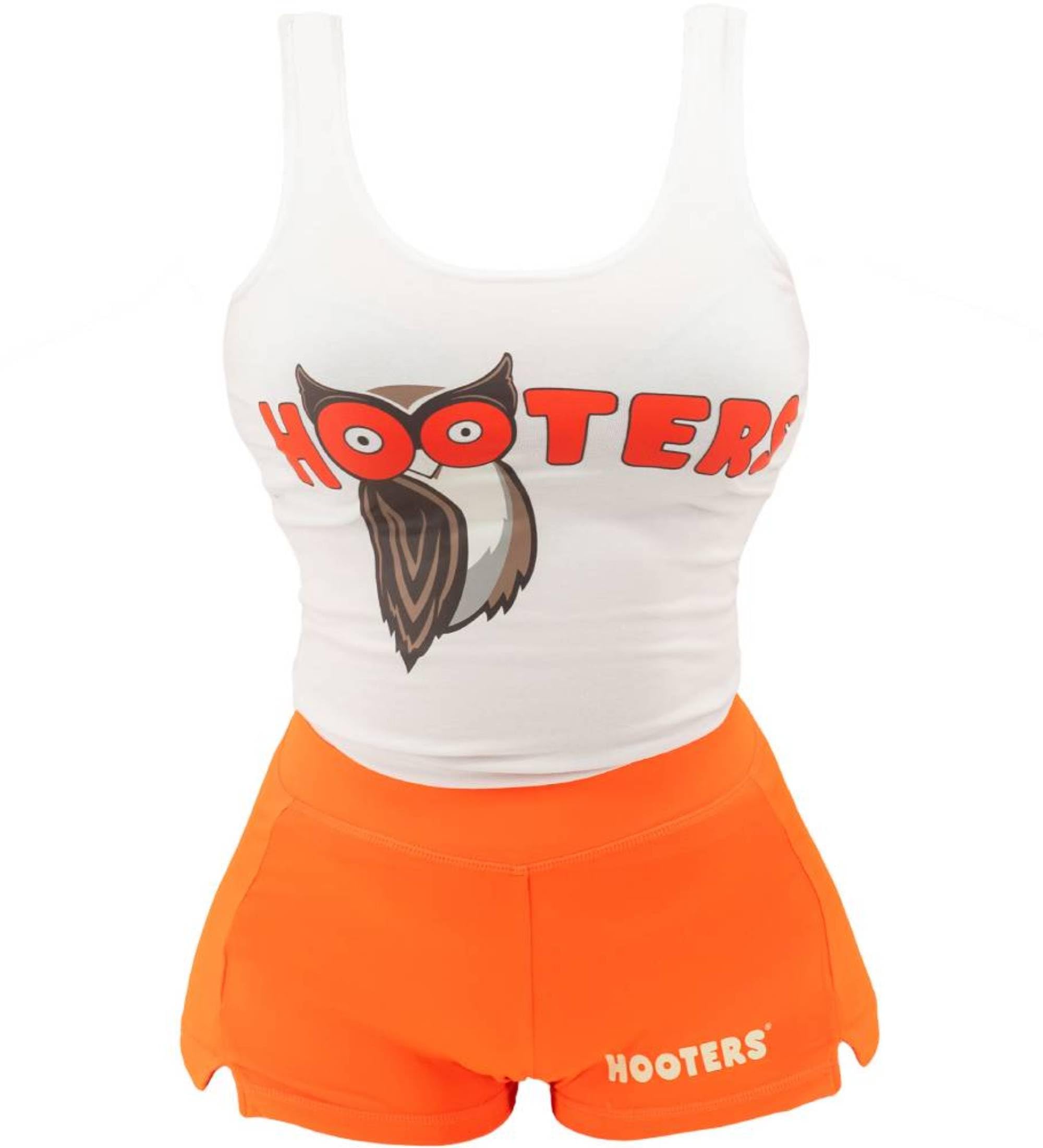 Ripple Junction Hooters Girl Iconic Waitress Outfit Includes Tank Top and Shorts Set Officially Licensed