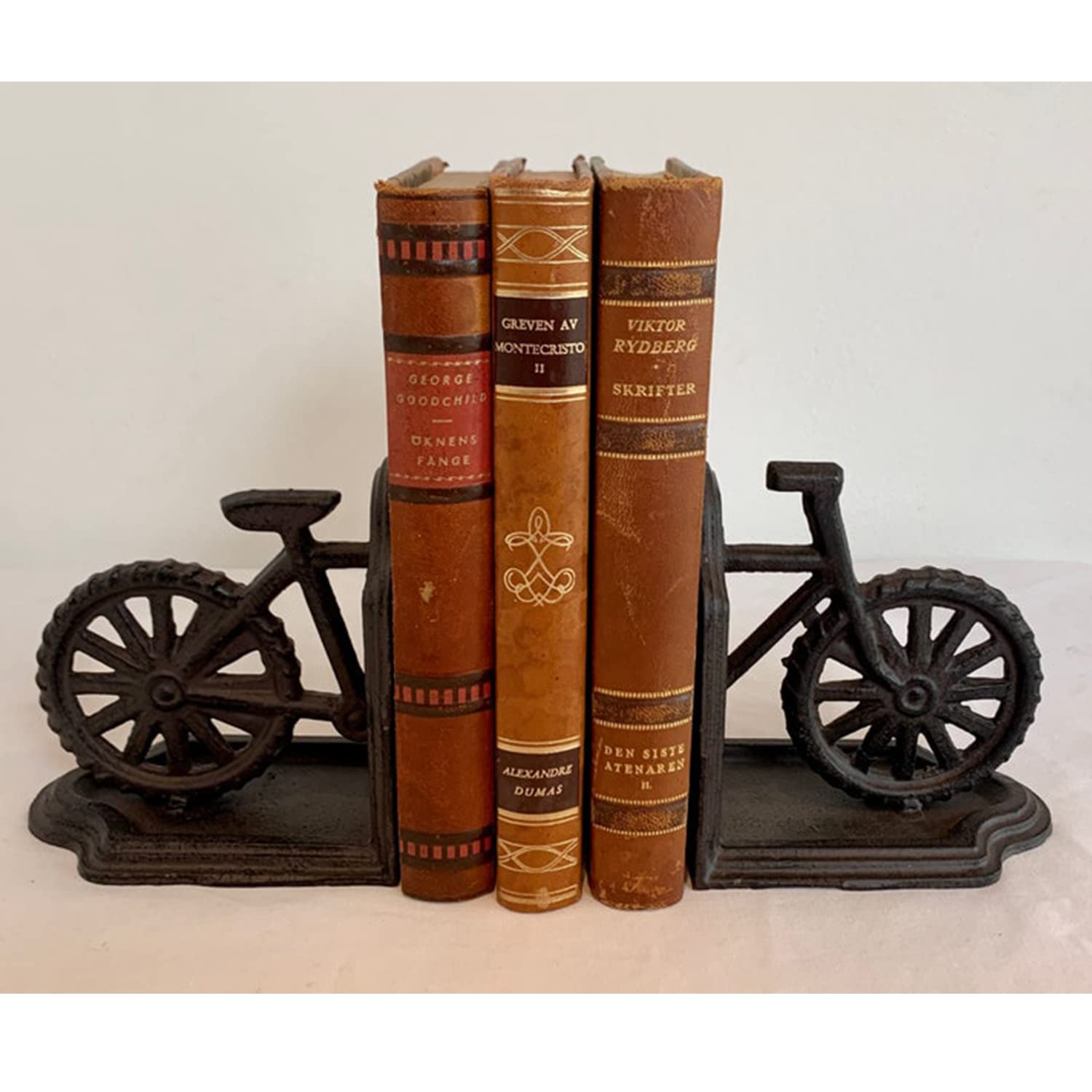 Retrome Decorative Cast Iron Bicycle Bookends, Set of 2