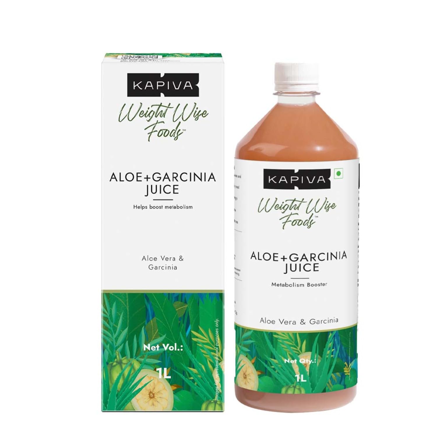 Kapiva Aloe Vera + Garcinia Juice | Garcinia Cambogia for Weight Management and Detox | No Added Sugar (1L)