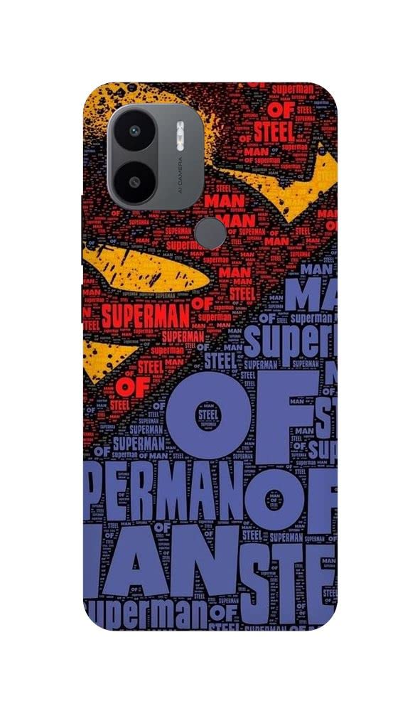 Arvi Enterprise Supman Printed Mobile Back Hard Case and Cover for Redmi A2 Plus