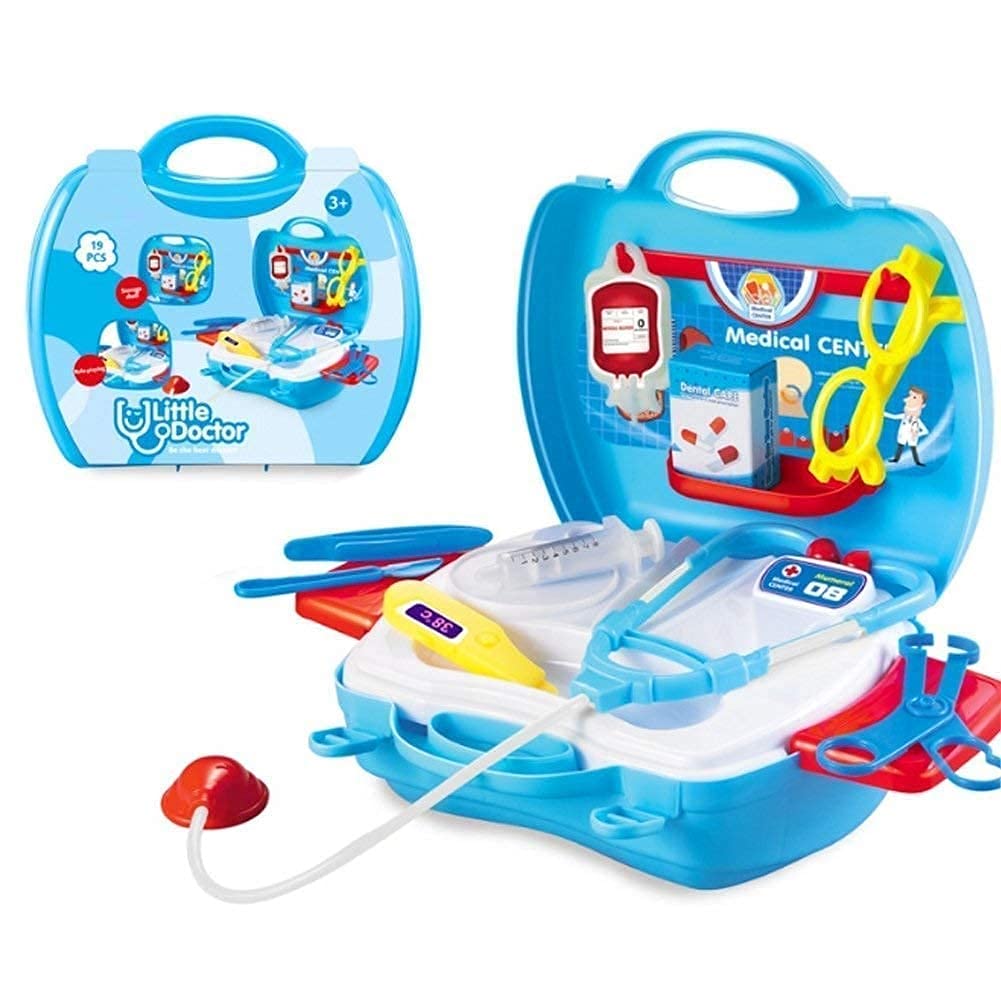 LUCHILA Doctor Play Set with Foldable Suitcase, Doctor Set Toy Game Kit, Compact Medical Accessories Toy Set Pretend Play Sets,Docter Kit Toy for Kids(