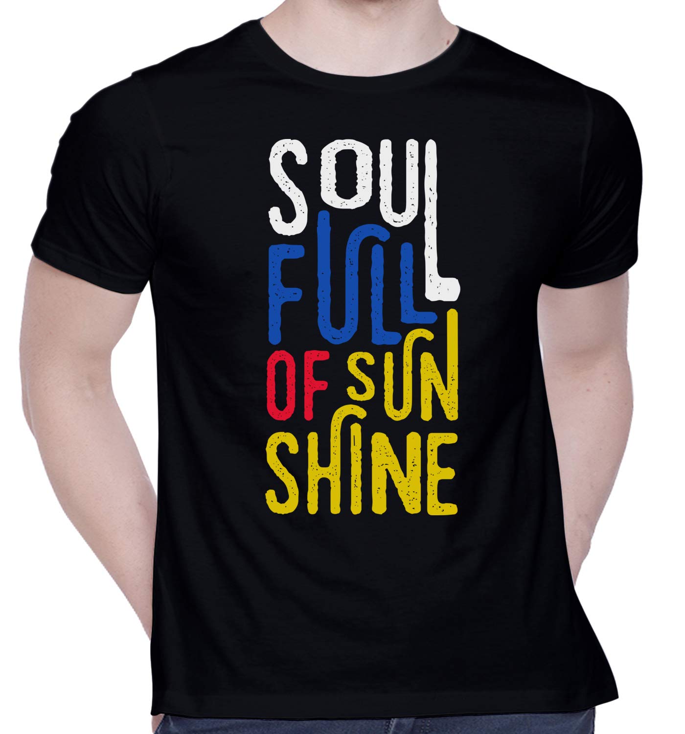 CreativiTGraphic Printed T-Shirt for Unisex Sould Full of Sunshine Tshirt | Casual Half Sleeve Round Neck T-Shirt | 100% Cotton | D00397-12