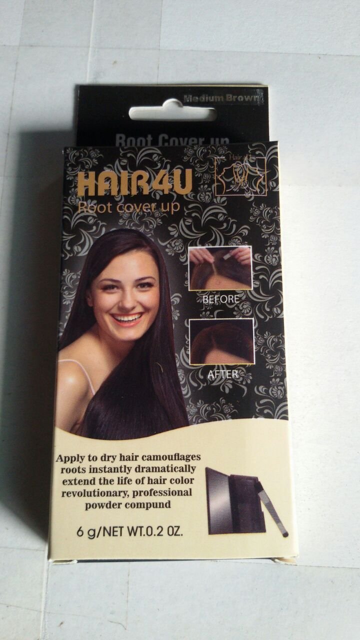 Hair 4U Root cover up Brush hair color - Medium Brown, 6gm