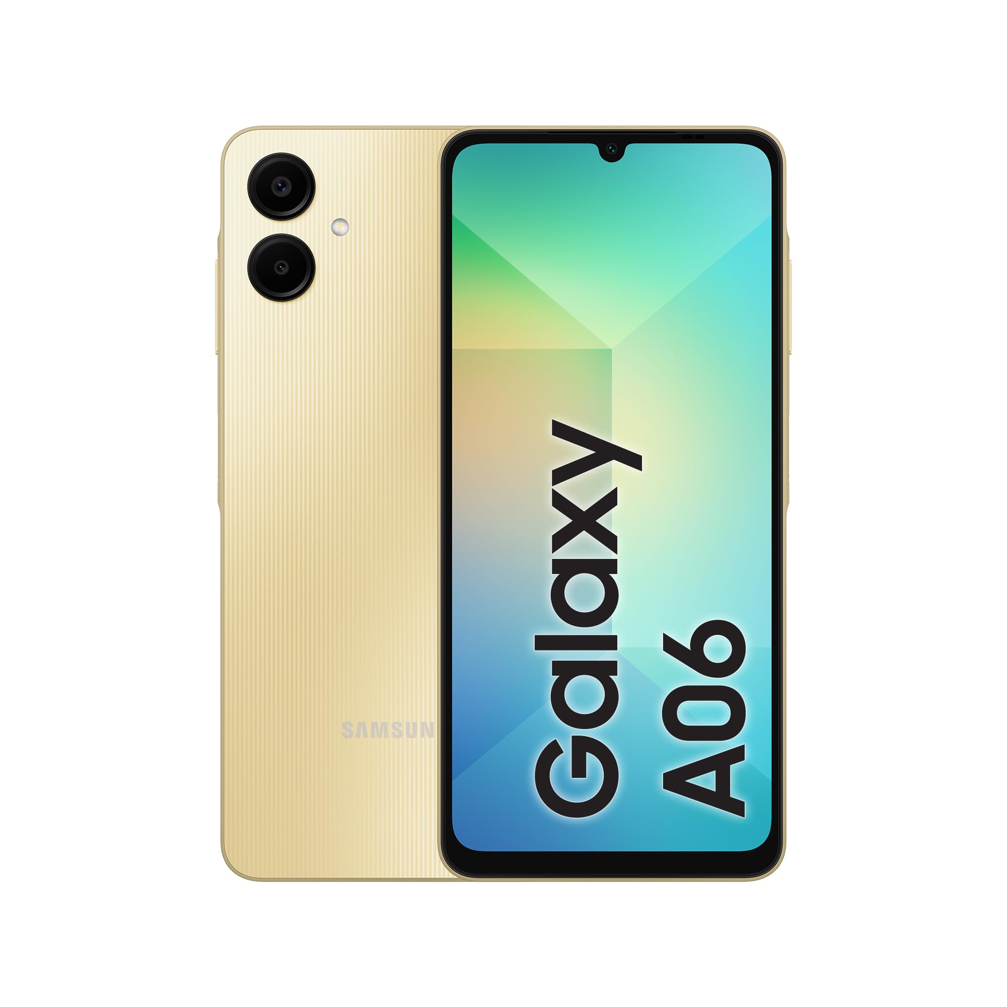 Samsung Galaxy A06 LTE, Android Smartphone, Dual SIM Mobile Phone, 4GB RAM, 64GB Storage, Gold (UAE Version)