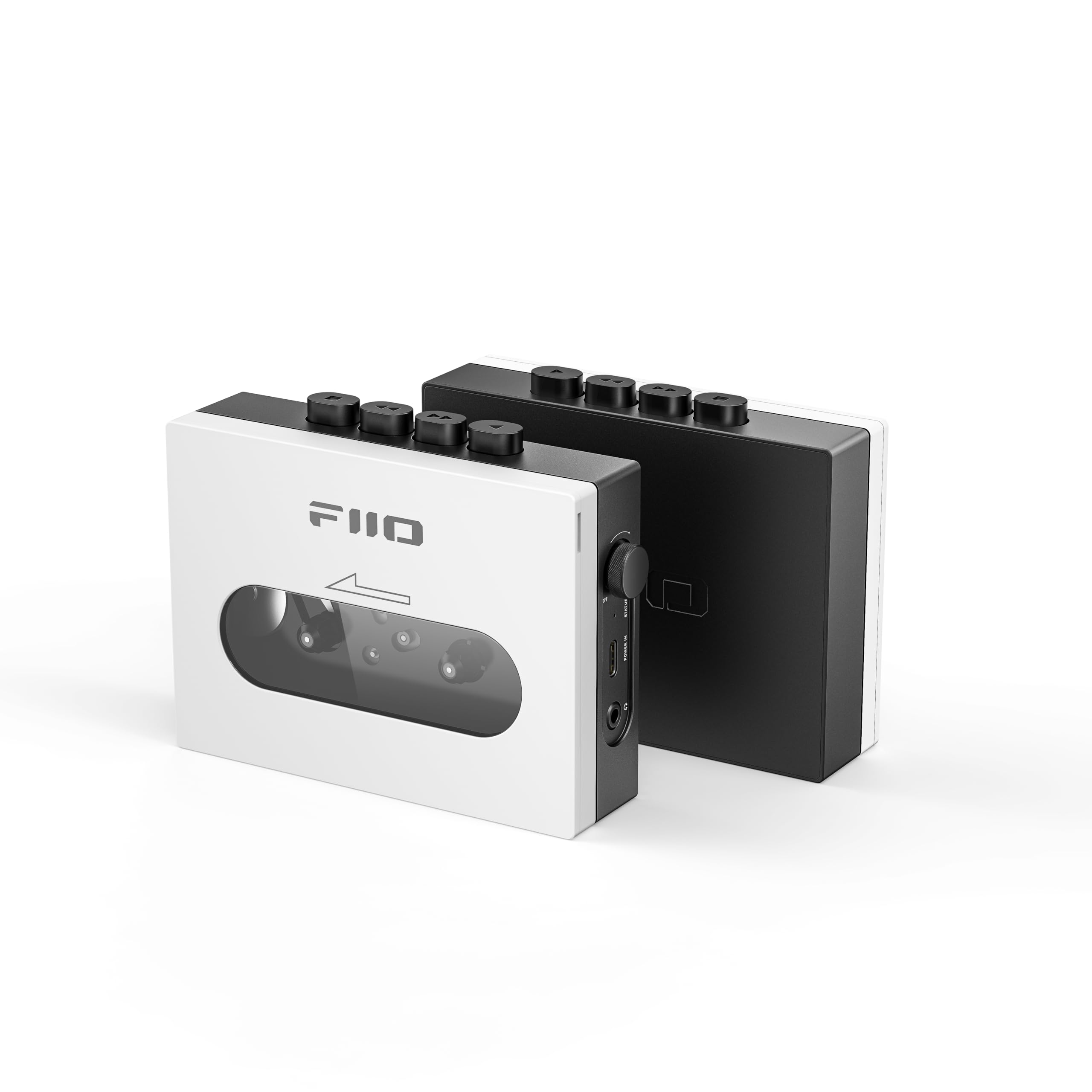 FiiOCP13 Portable Cassette Tape Player with 3.5mm Earphone Jack, Ultra-Low Wow&Flutter, Powered by Type-C or Lithium Battery (White and Black)