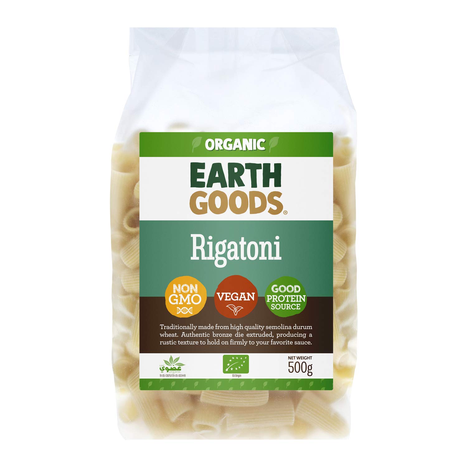 Earth Goods Organic Rigatoni 500G