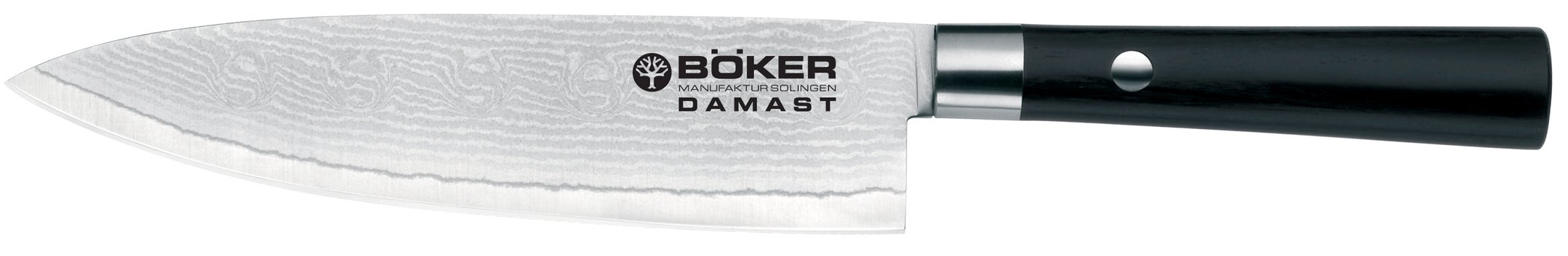 Boker 130419DAM Damascus Utility Knife II with 6 1/8 in. Blade, Black