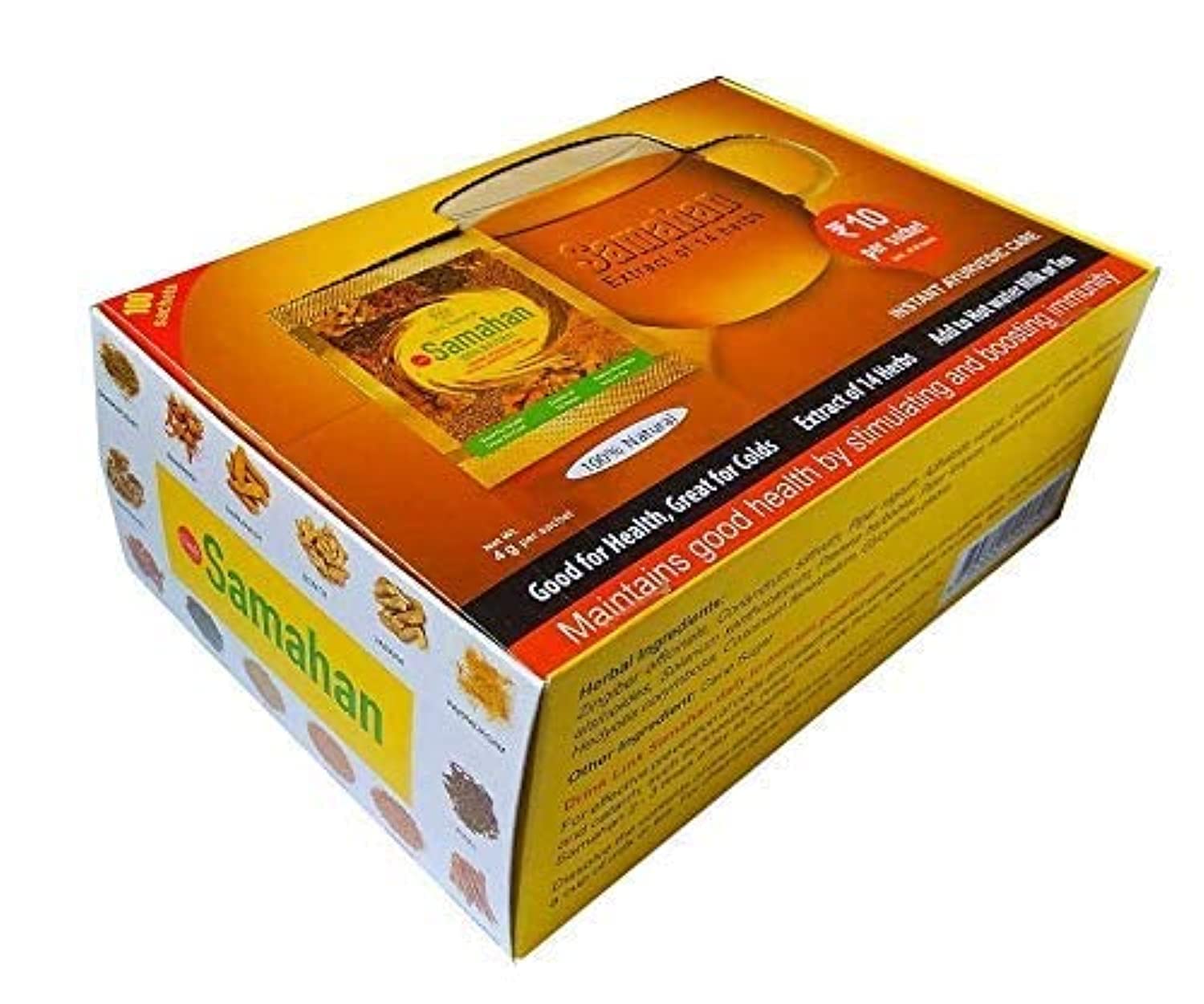 SAMAHANInstant Ayurvedic Tea, Pack of 100