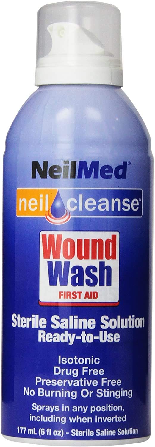 NeilMed Cleanse Sterile Saline Wound Wash, 6 Ounce