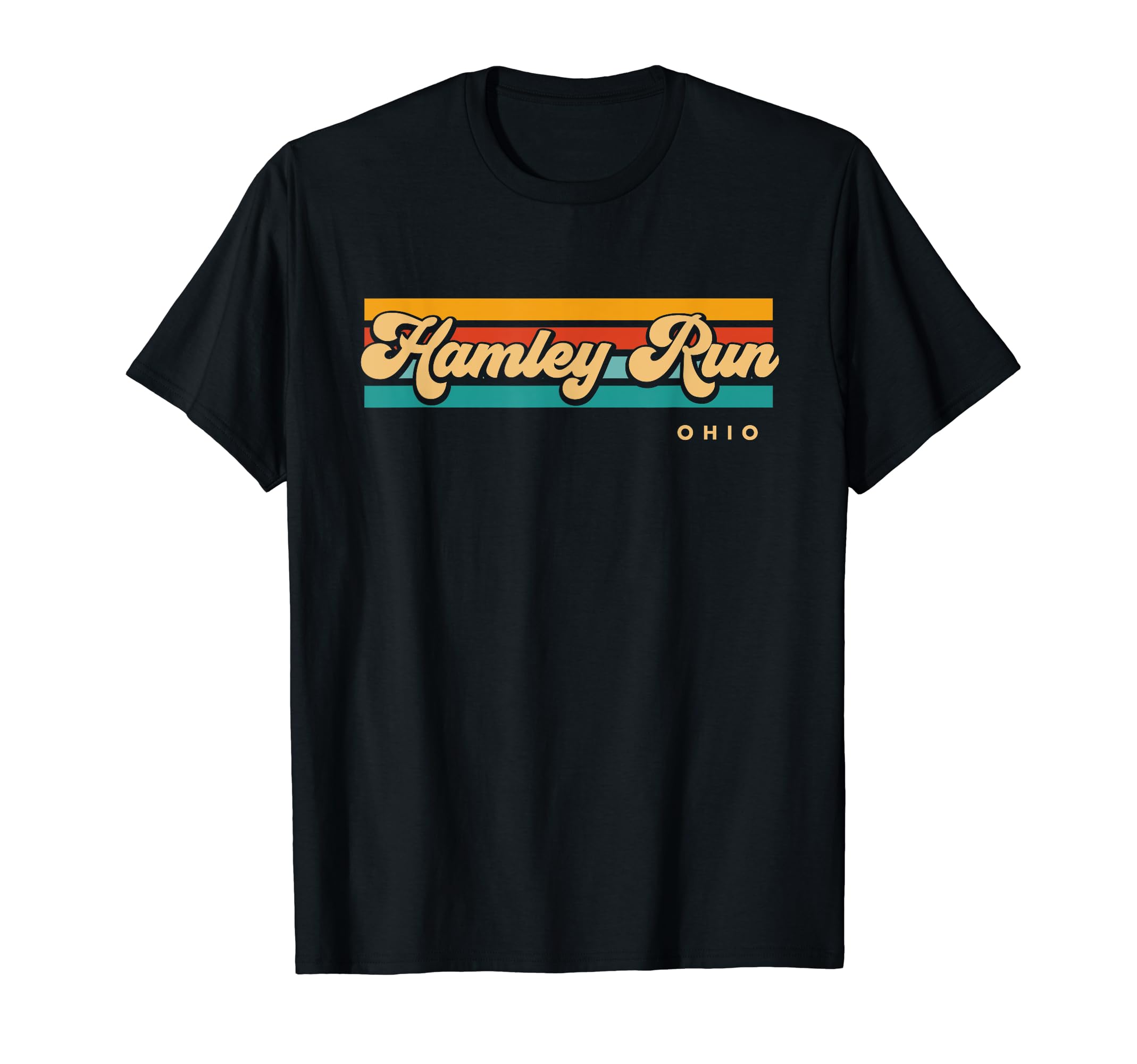 Vintage Sunset Stripes Hamley Run, Ohio T-Shirt