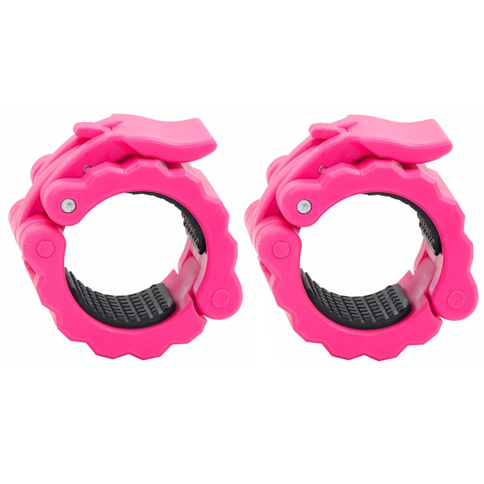 Strainho Barbell Clips Quick Release Olympic Barbell Clips Gym Clips For Barbell Weight Bar Clips Barbell Collar Barbell Clamps 2 Inch Pink