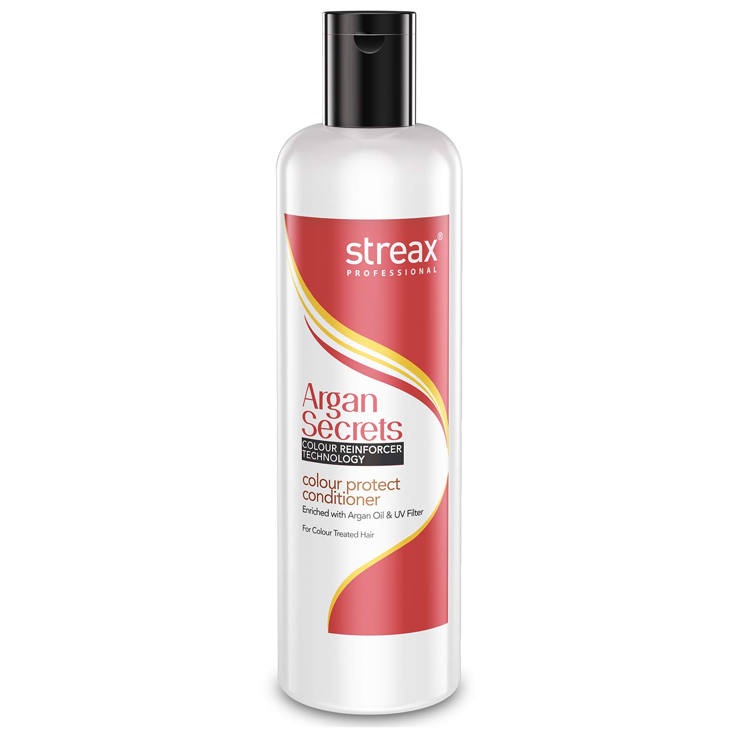 Streax ProfessionalArgan Secret Colour Protect Conditioner – 250ml | Colour Reinforcer Technology | Enriched with Argan oil & UV Filter for colour-treated hair | Paraben free