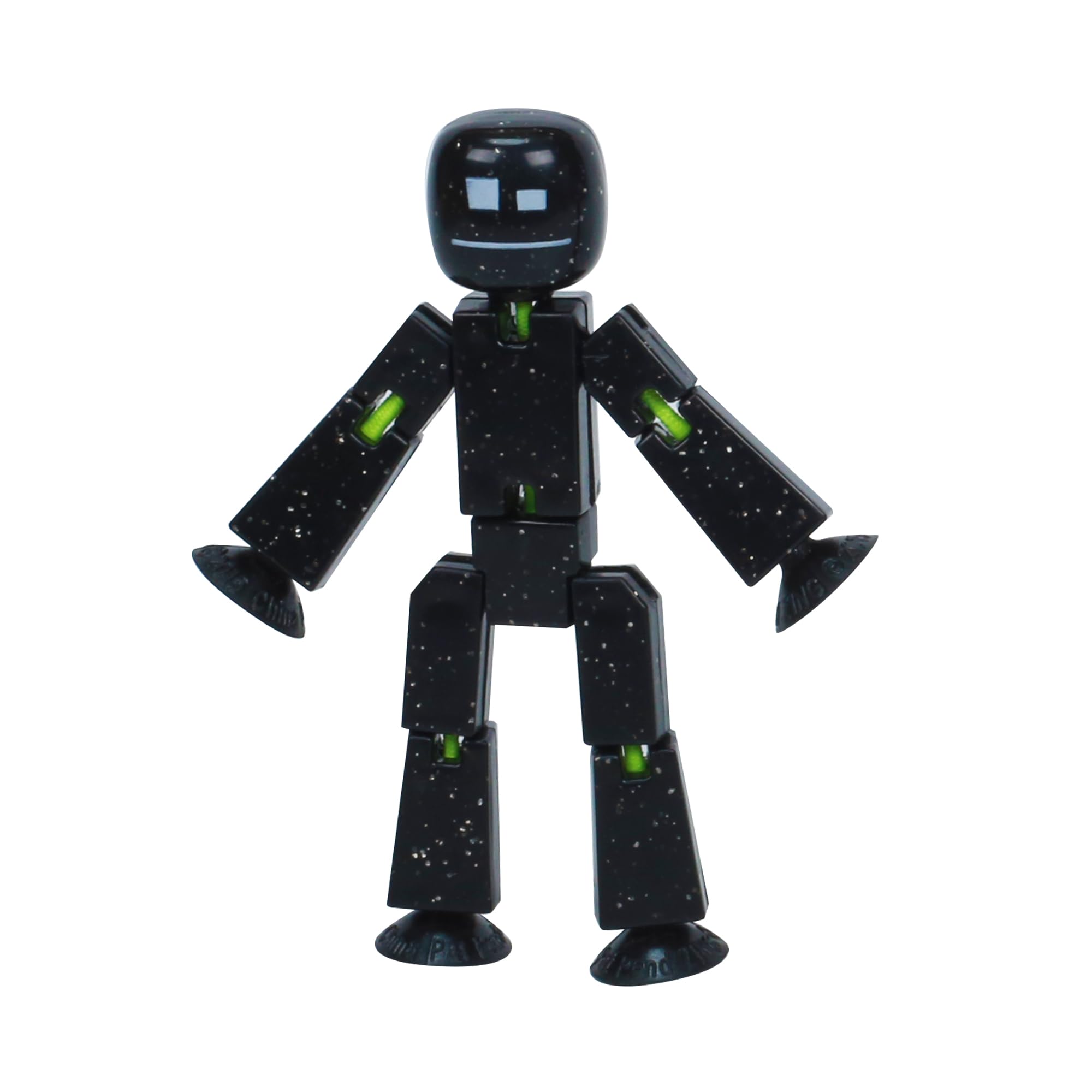 Zing StikBot Single Pack - Includes 1 StikBot - Collectible Action Figures and Accessories, Stop Motion Animation, Ages 4 and Up (Solid Black Sparkle)