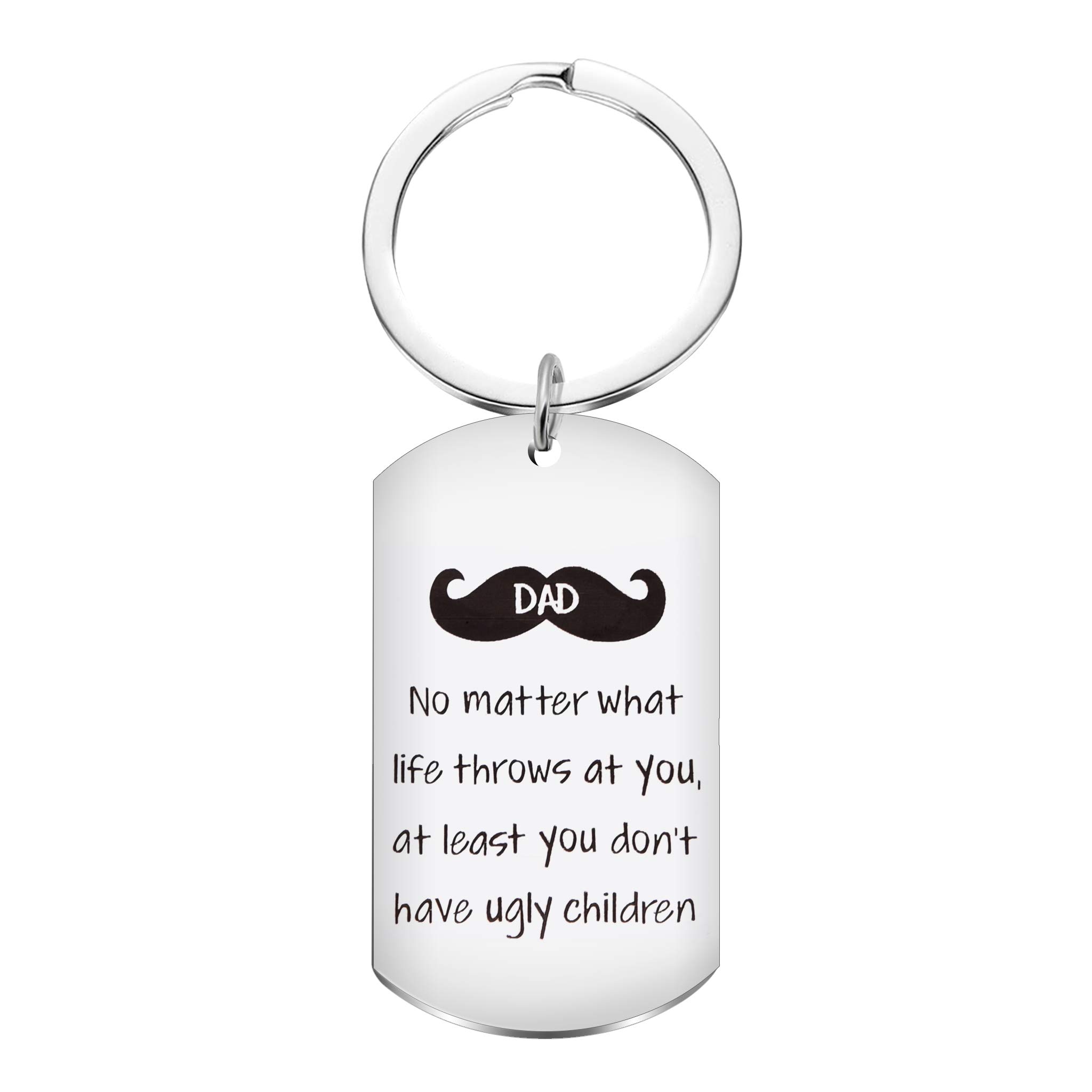 Funny Keychains, Dad Daughter Gifts, Dads Birthday Gifts, Dad Keychain for Christmas