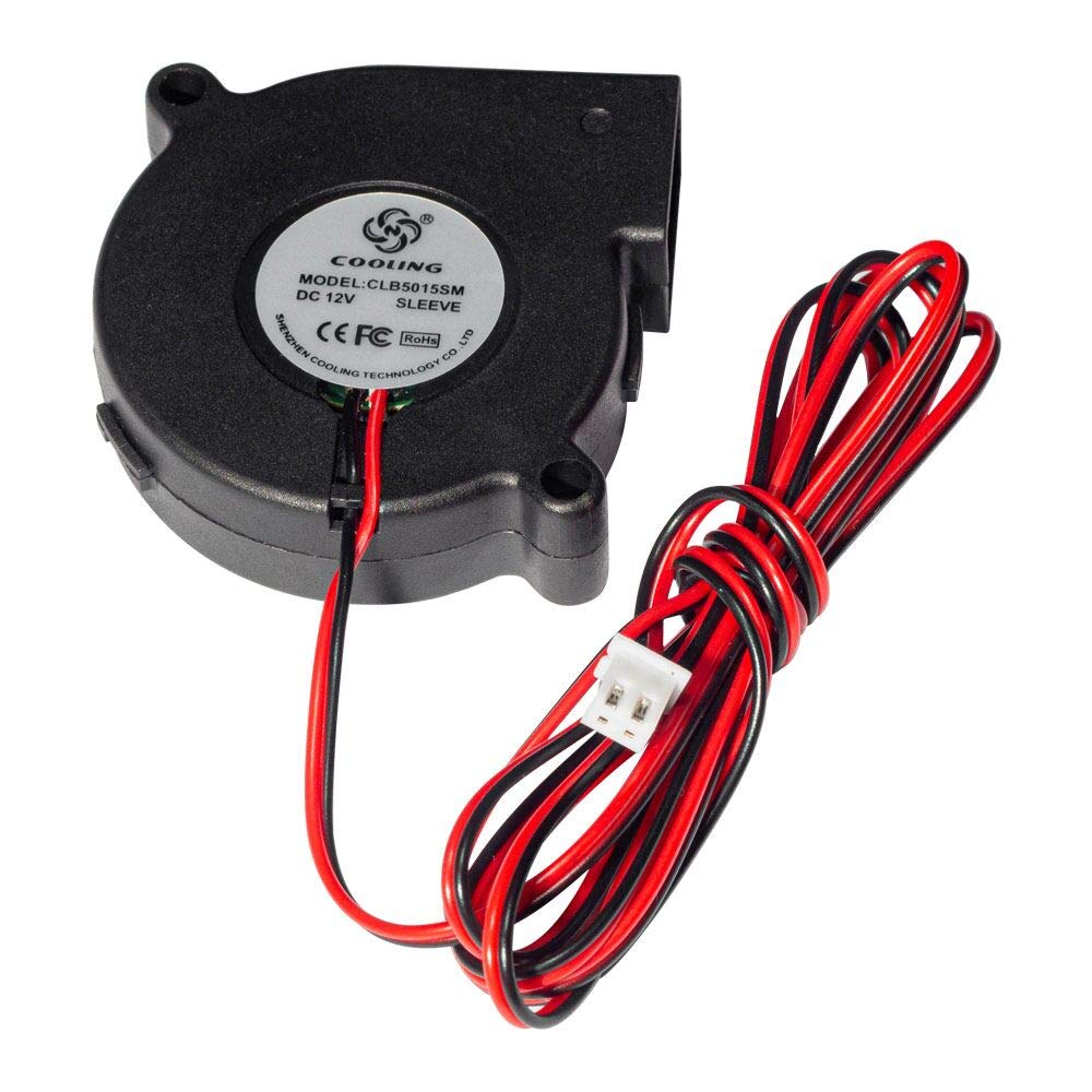 Decdeal 5015 Brushless Cooling Blower Fan DC 12V 0.19A Turbo Small Fan Ultra-Quiet Oil Bearing 6500RPM Size 50 * 50 * 15mm for DIY 3D Printer