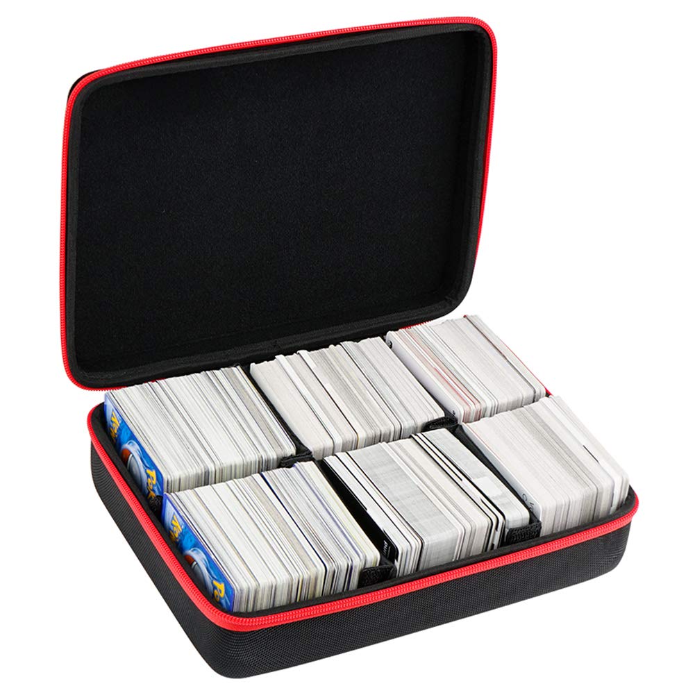 Cpano Travel Carrying Storage 1000 Card Case Compatible for PM/YuGiOh/ C. A. H./Magic The Gathering Trading Card Game and All Other Card Games (Black)