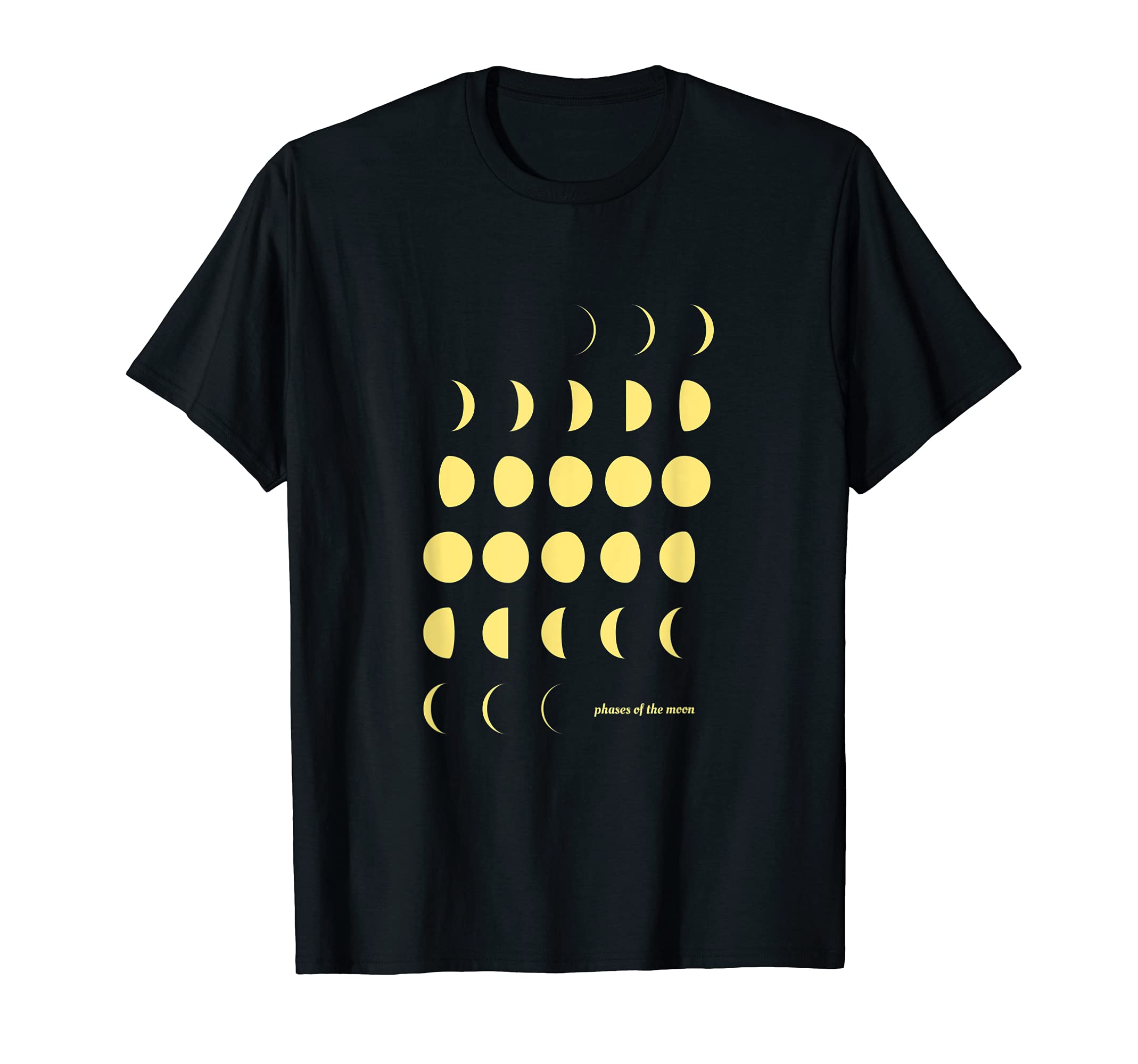 Moon Phases T-Shirt. Moon Shirt.Space Planet Moon Phases Tee