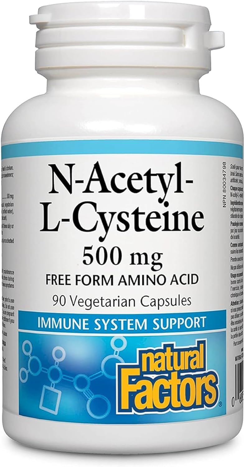 Natural Factors - N-Acetyl-L Cysteine - 90 Capsules, 64843 - 500mg