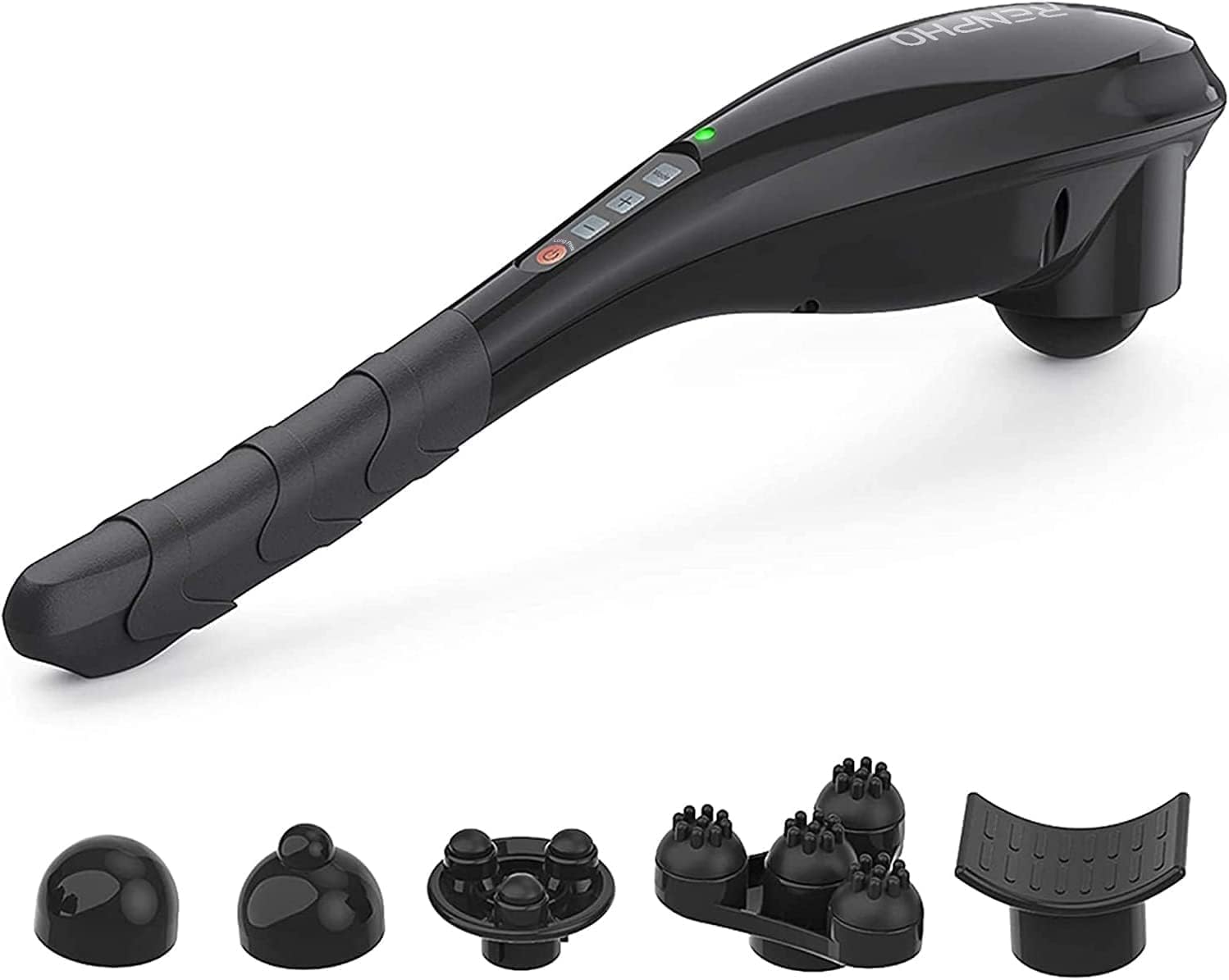 RENPHO Rechargeable Hand Held Deep Tissue Massager for Muscles, Back, FSA HSA Eligible Cordless Electric Percussion Body Massage for Foot, Neck, Shoulder, Leg, Calf Gifts for Men, B-black