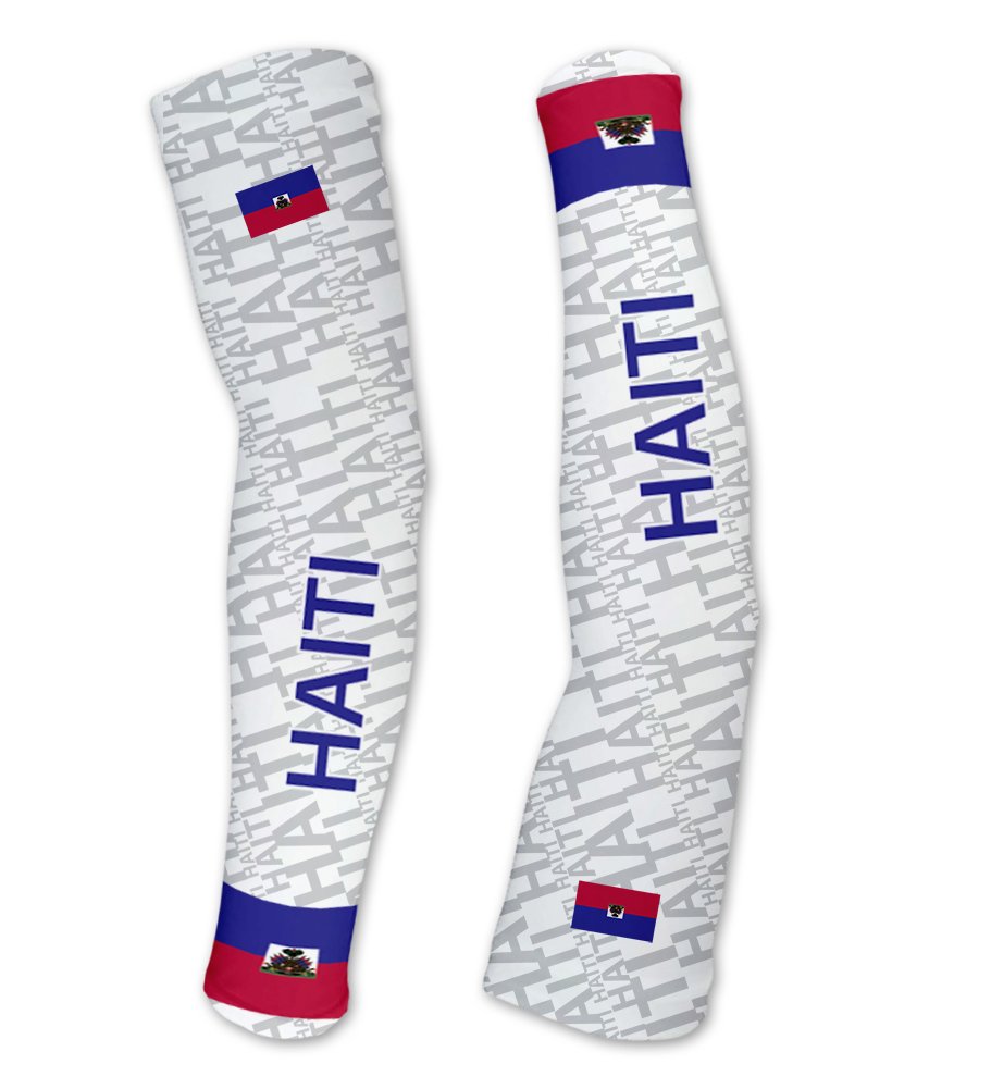 Haiti ScudoPro Compression Arm Sleeves UV Protection Unisex - Walking - Cycling - Running - Golf - Baseball - Basketball