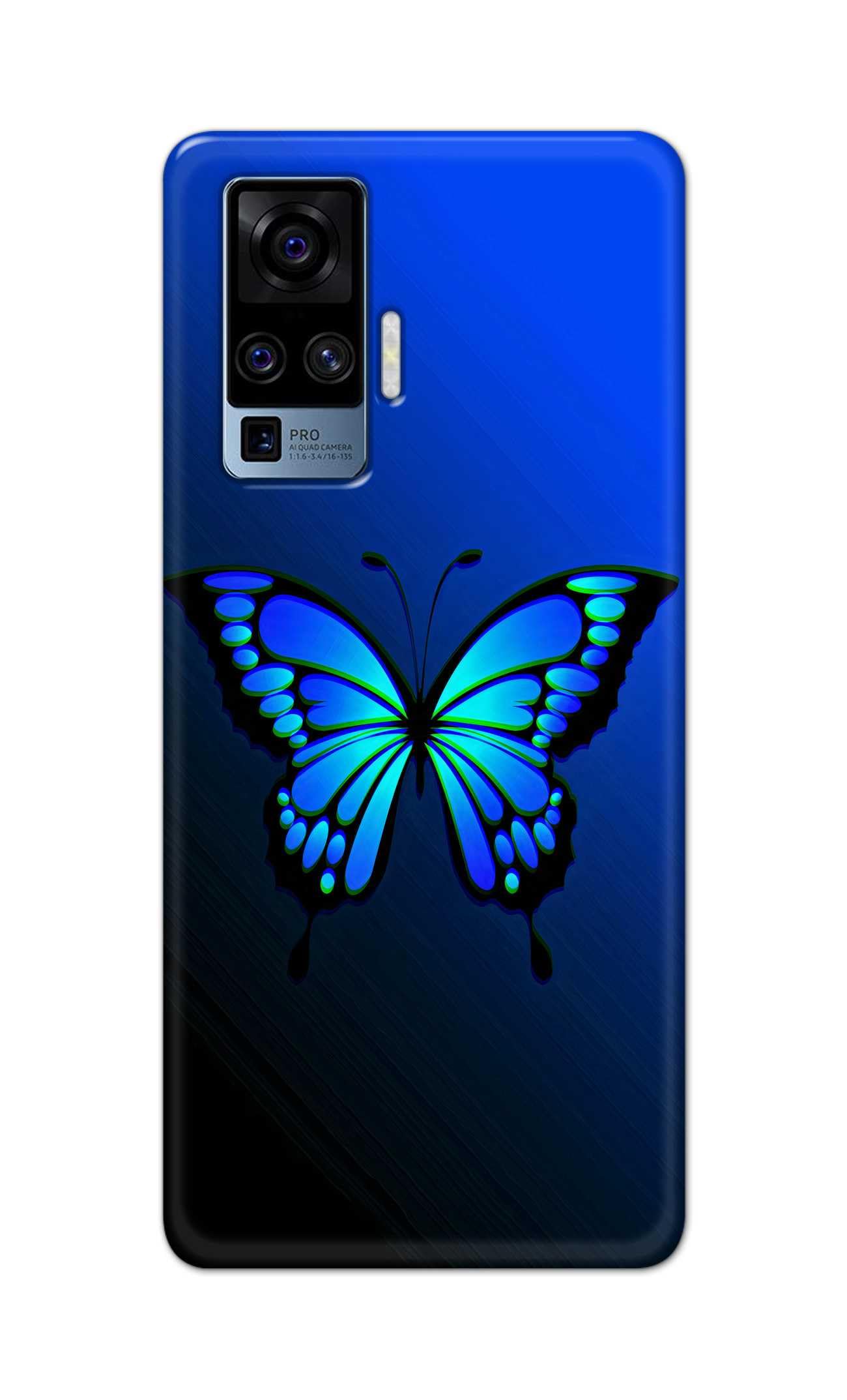 PRINTFIDAA® Printed Hard Back Cover for Vivo X50 Pro Back Cover (Butterfly -S1) -190724(DL)