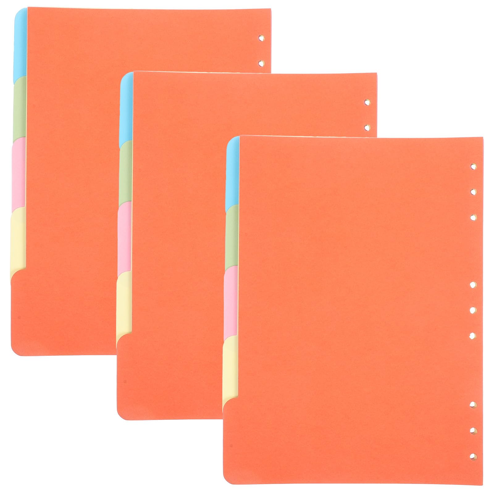 Tofficu 15pcs Separator Sheet Paper Colored Tabs B5 Notebook Colorful Notebook Notebook Dividers with Tabs 5-tabs Binder Dividers Notebook Divider Tabs Notepad Divider Tabs Bookmark