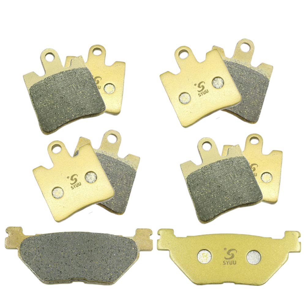 S SYUU Motorcycle Front Rear Brake Pads Compatible with Yamaha FJR1300 FJR 1300 2006-2018 XV1900 XV 1900 A Midnight Star 2011-2016 FA423F FA319R