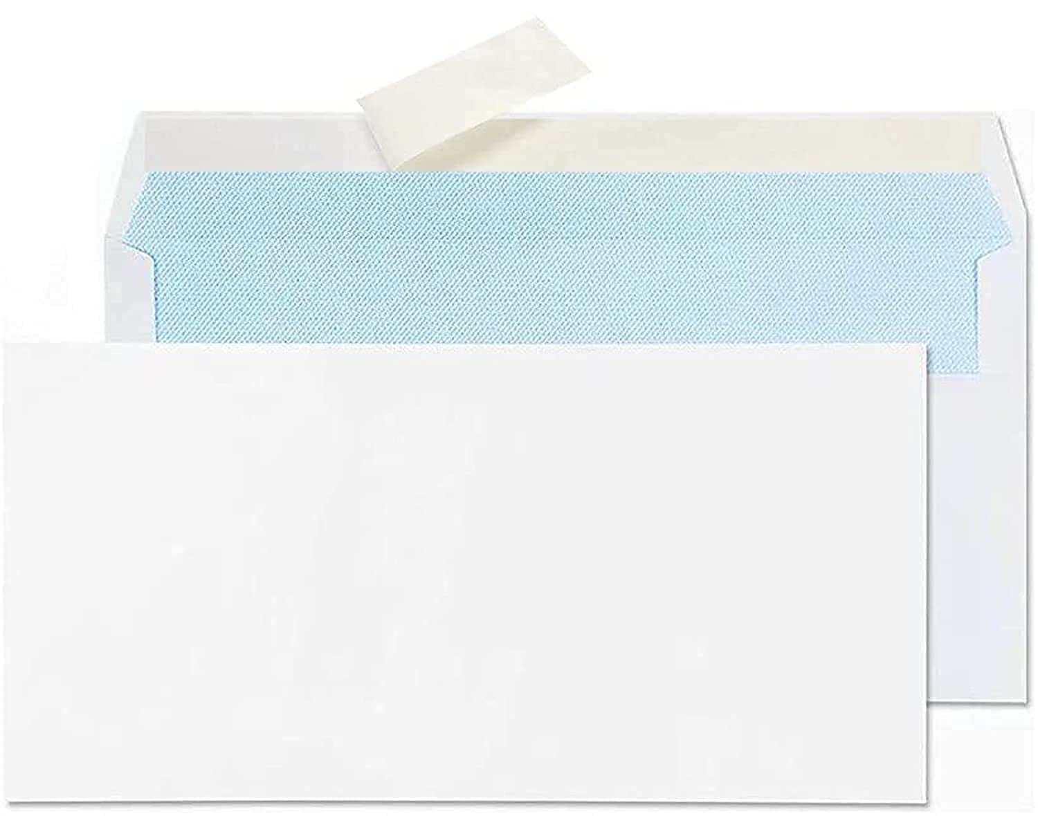 MARKQ White Envelopes, 4” x 9" Peel & Seal Mailing Envelope for Posting Home Office and Ecommerce 80gsm, pack of 50