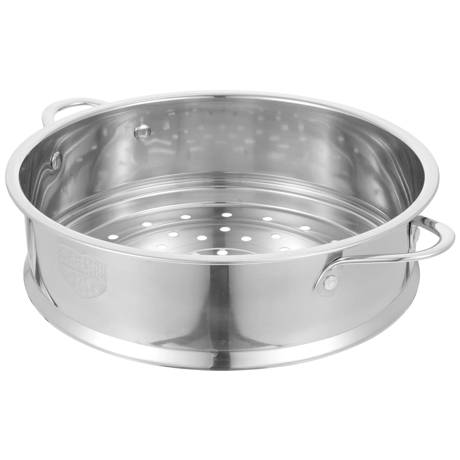 HemotonBasket 7.9 Inch (20cm) Stackable Steamer Basket Stainless Steel Steamer Insert Food Steamer Pan Insert Universal Steamer Cookware with Handles for Home Kitchen Restaurant Steaming Pot Round