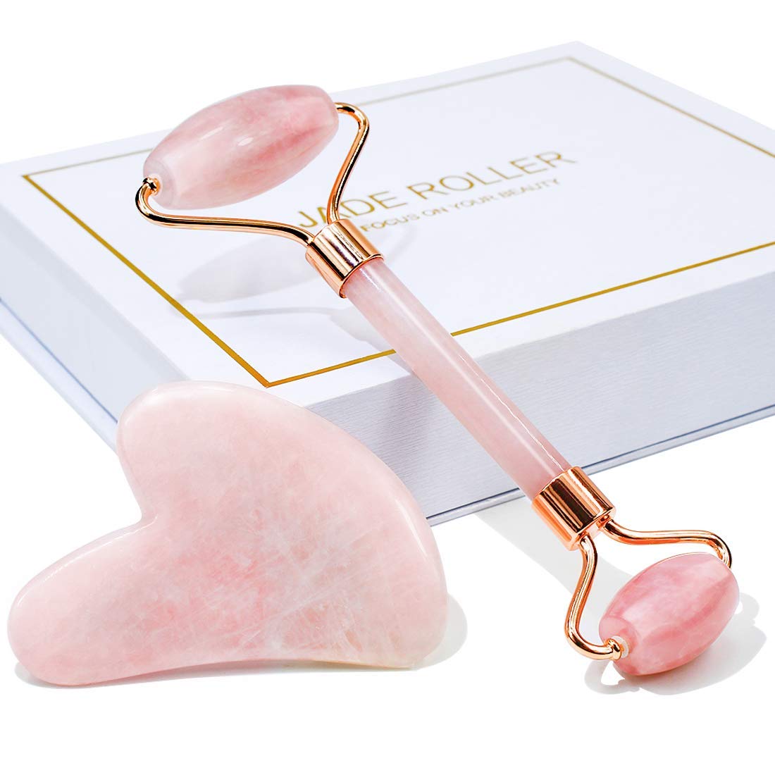 Natural Quartz Jade Guasha Stone Sc Board Massage Face Skin Care Tools Roller Massager Beauty Slimming Facial Skin Care