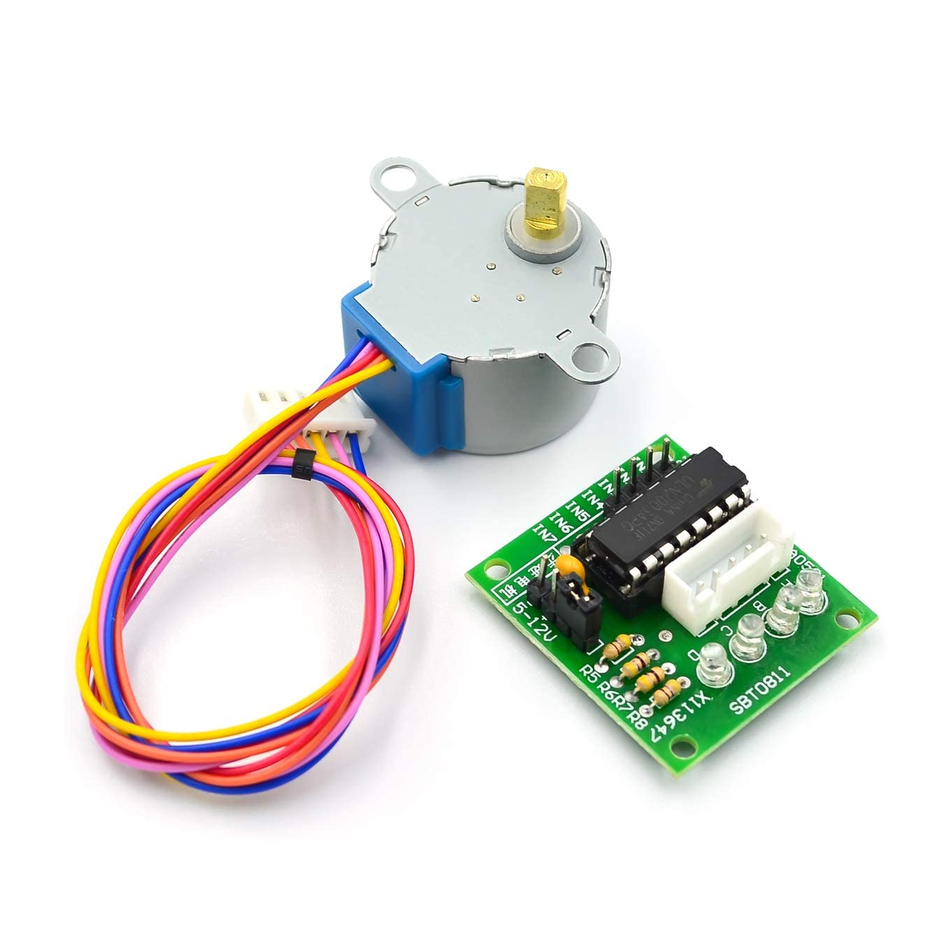 Robodo ULN200328BYJ 5V Stepper Motor 28Byj 48 with Drive Test Module Board Uln2003 5 Line 4 Phase