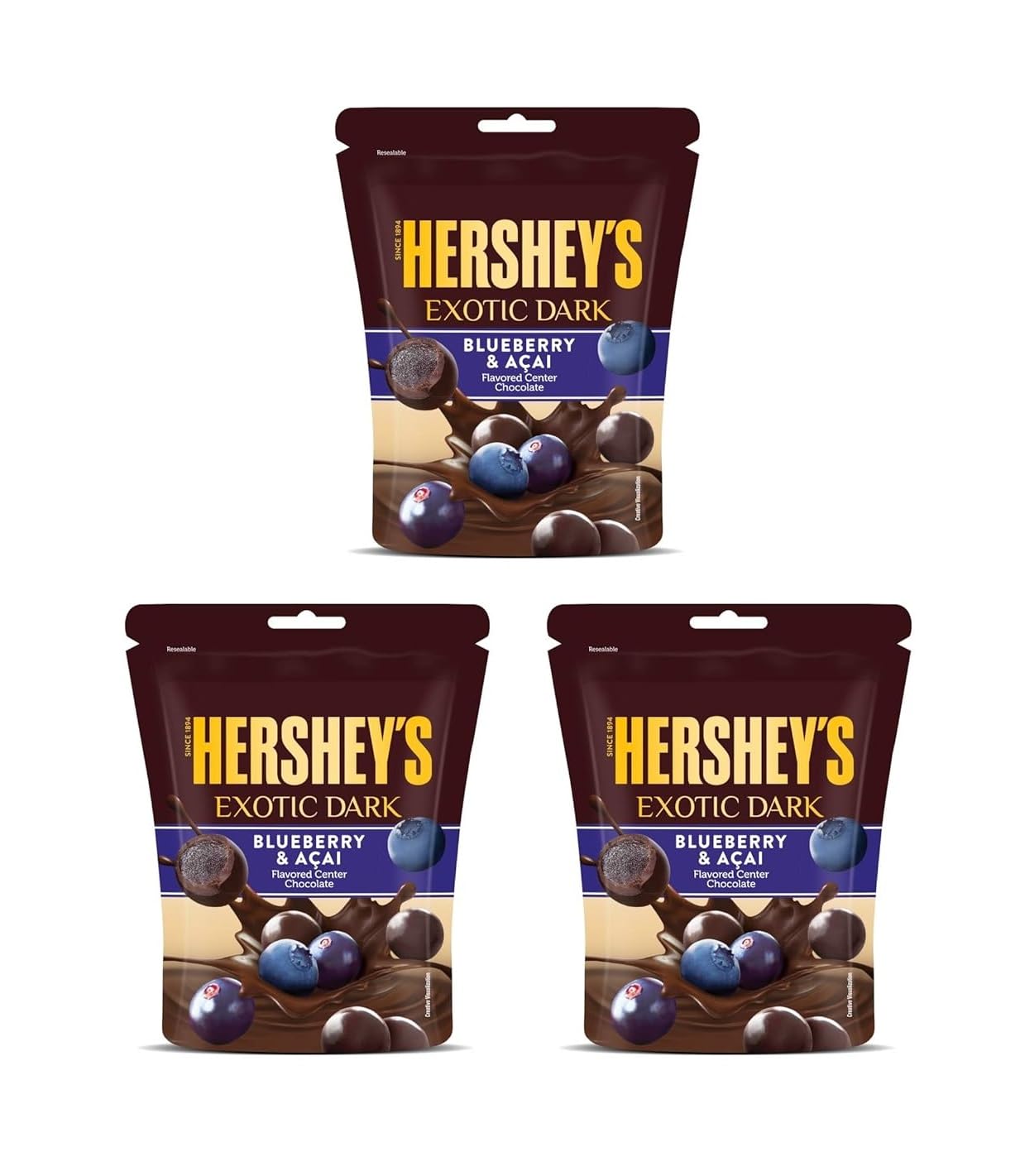 Generic Hershey'S Exotic Dark Blueberry & Acai 33.3G (Pack of 3)