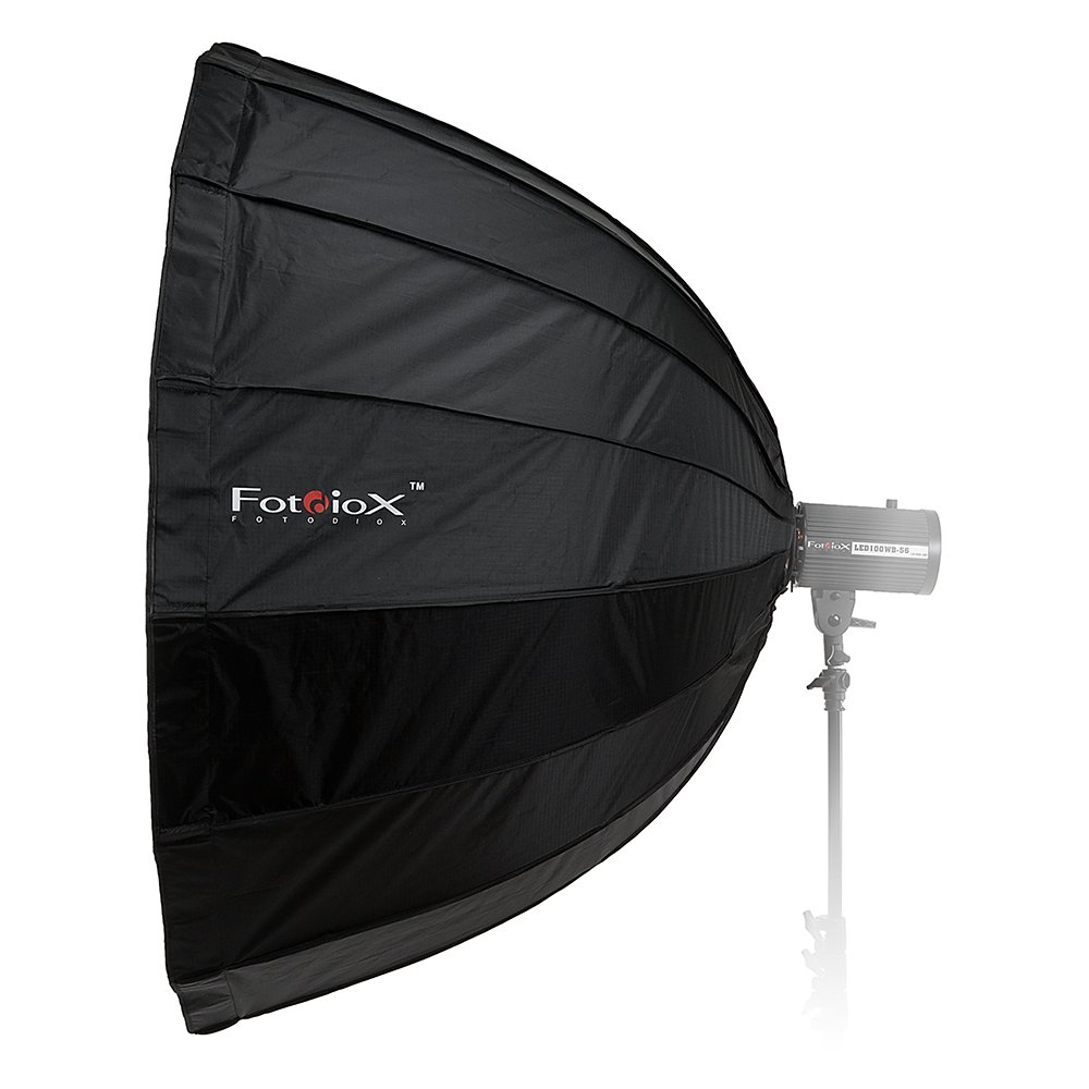 FotodioxEZ-Pro Deep Parabolic Softbox 48in (120cm) - Quick Collapsible Softbox with Broncolor Speedring for Bronocolor (Pulso, Primo, and Unilite), Flashman, and Compatible