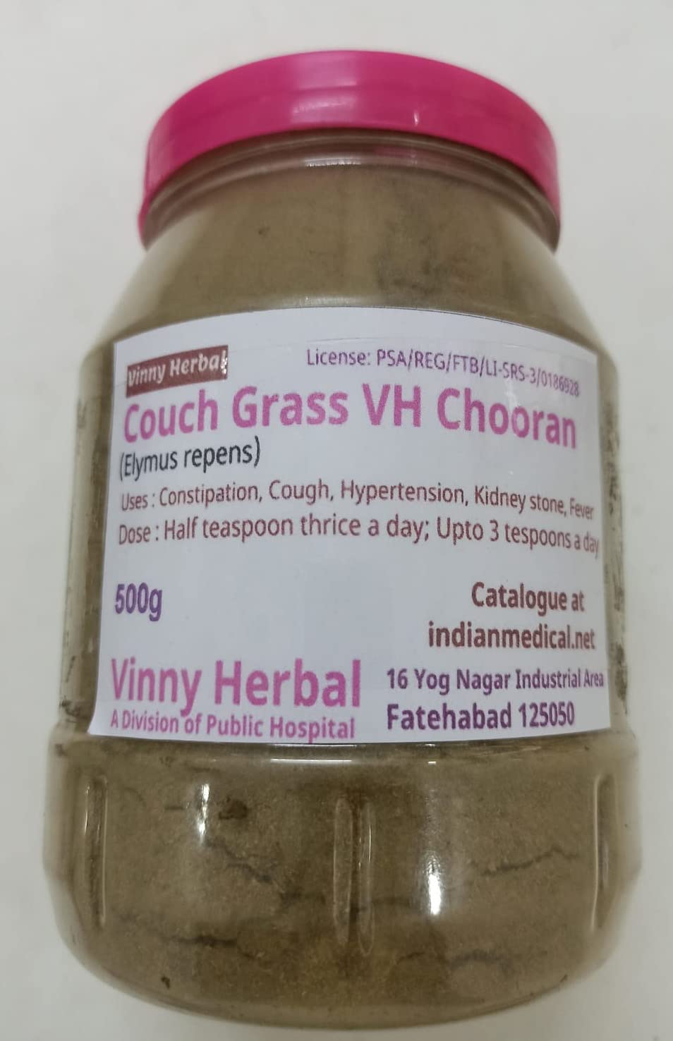 Vinny Herbal Couch Grass VH Powder 500g Jar