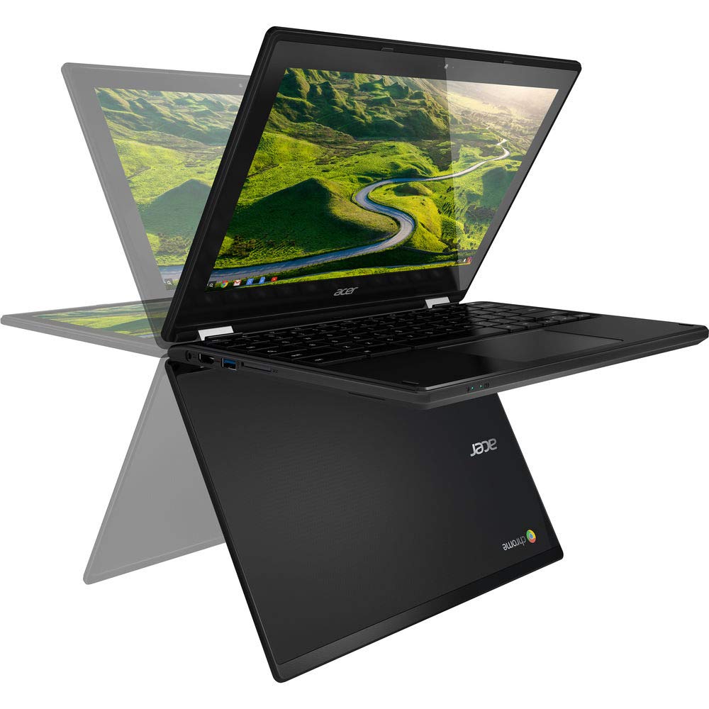 Acer R11 Convertible 2-in-1 Chromebook in Black 11.6in HD Touchscreen Intel N3060 1.6Ghz up to 2.48GHz 4GB RAM 32GB SSD, Webcam, Bluetooth, Chrome OS (Renewed) Chrome OS