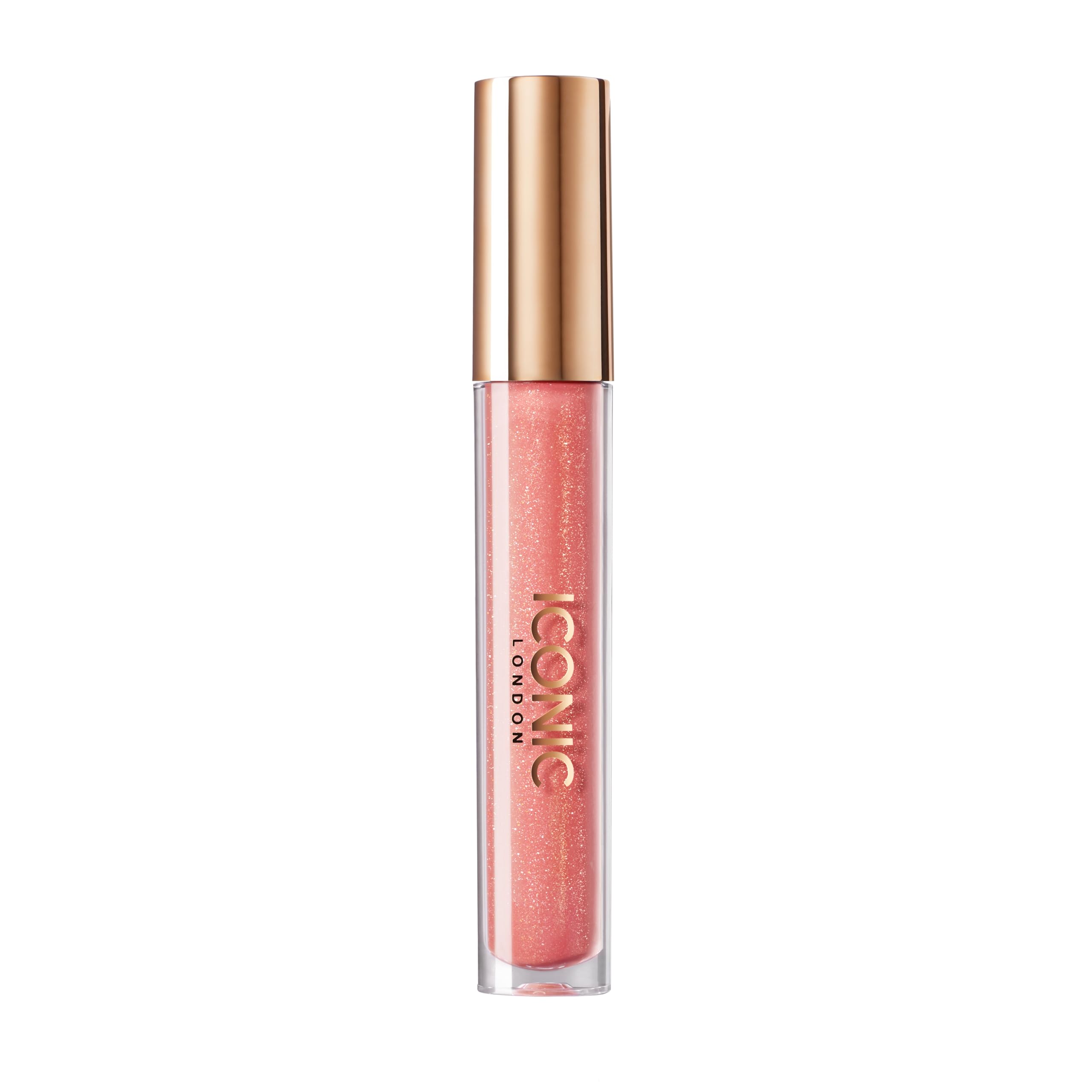 ICONIC LONDONLip Pumping Gloss | High-Shine, Non Sticky, Lip Gloss infused with Biomimetic Peptide for Voluminous Looking Lips, Cruelty Free, Vegan Makeup, (Here For It) 0.16 Fl oz