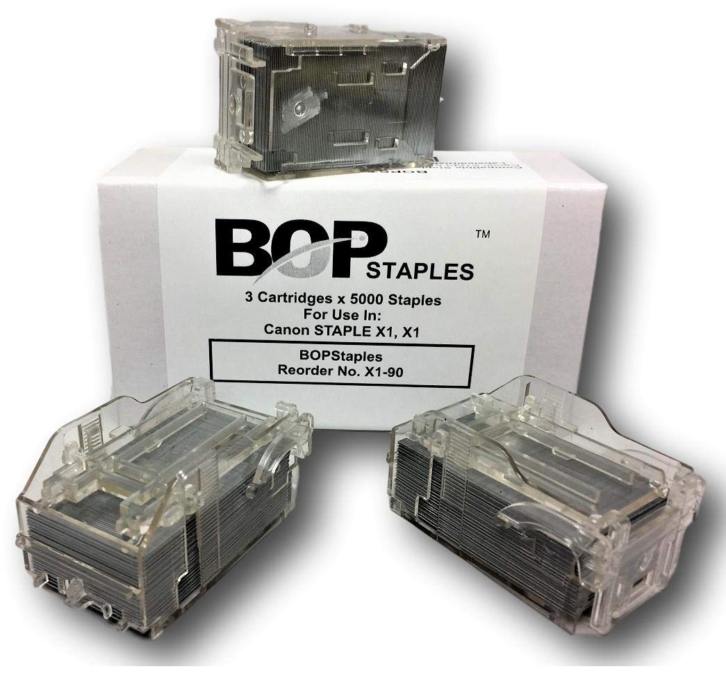 BOPStaples Brand Compatible for Canon Staple X1, X1 Staples, Staple Cartridge Refills (3 Cartridges X 5000)