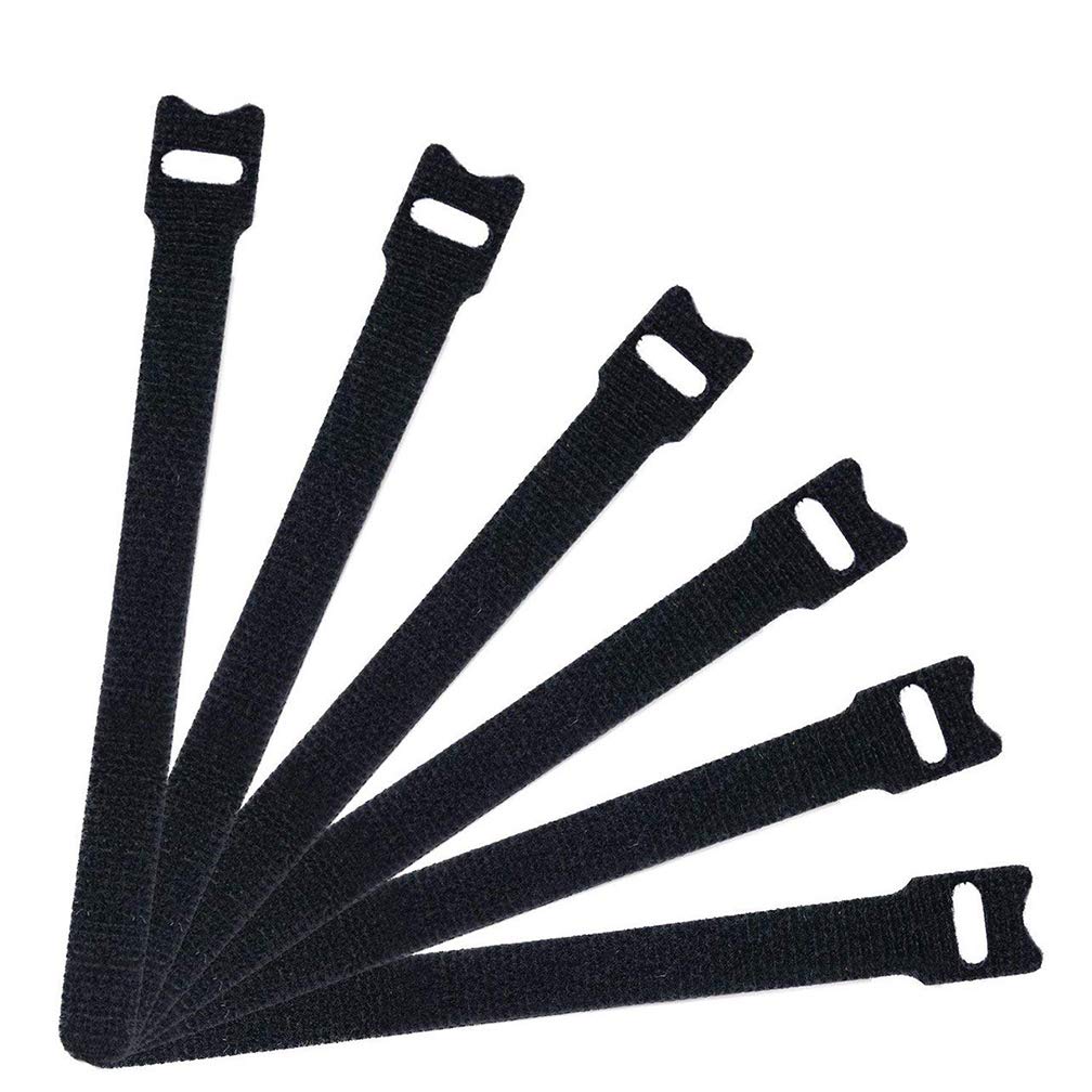 60 PCS Cable Ties,Viaky 6 Inch Reusable Cord Organizers Straps Hook And Loop Cord Ties For Wire Management, Cable Zip Ties Cord Wraps For Power TV Ethernet Cables (Black)