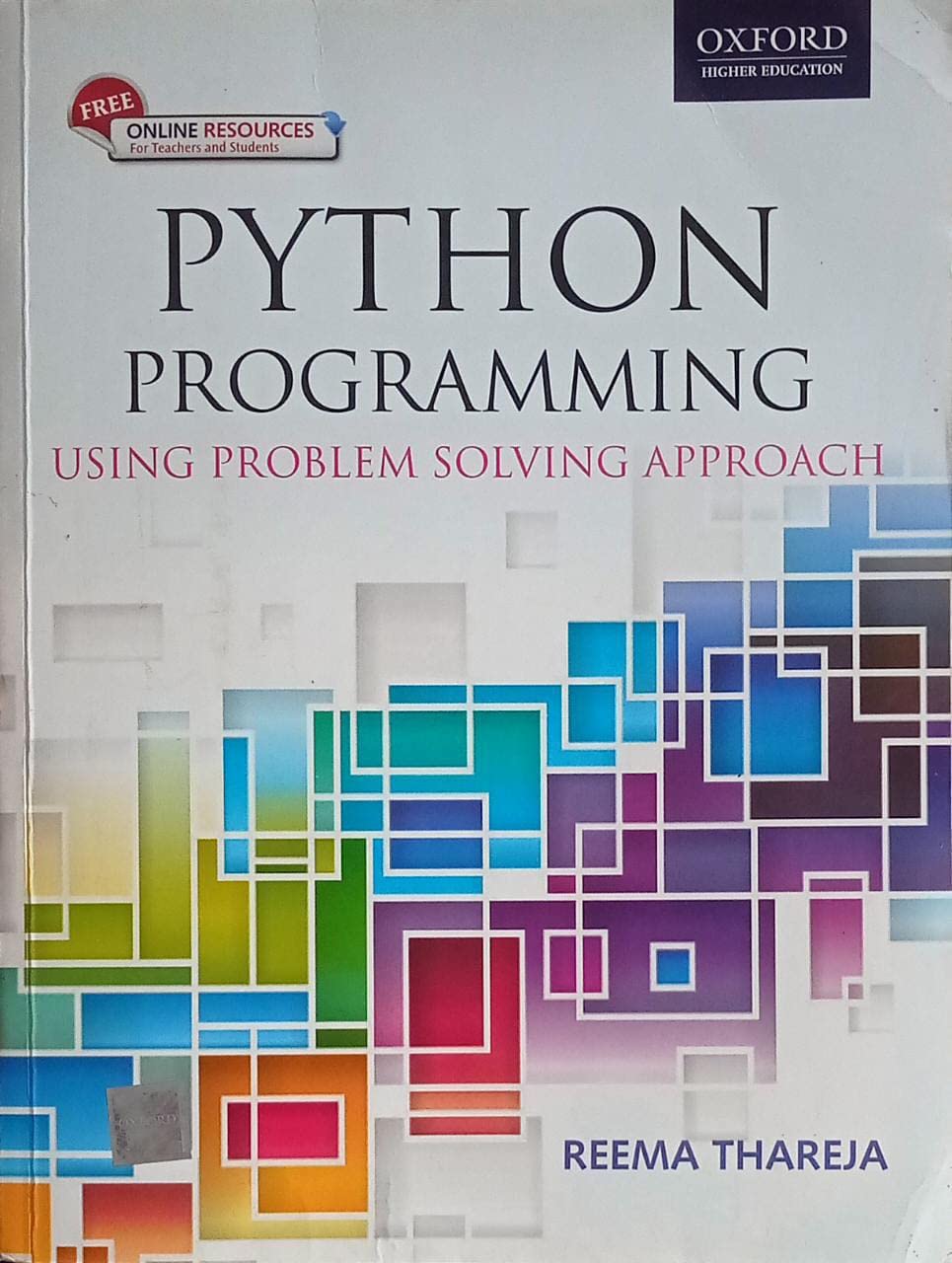 Python Programming Usiing Problems Solving Approach By Reema Thareja NVB+6969