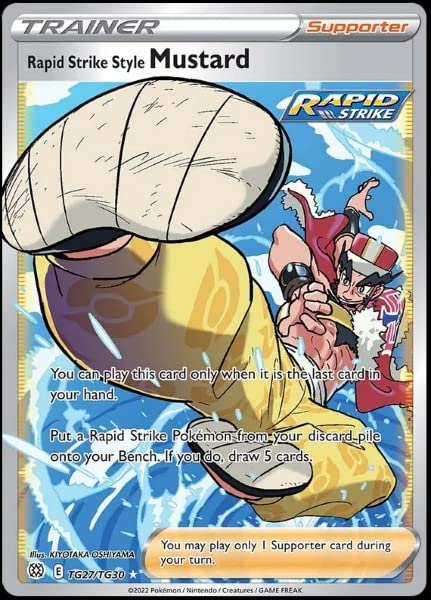 Rapid Strike Style Mustard - TG27/TG30 - Brilliant Stars - Trainer Gallery Pokemon Card - Full Art