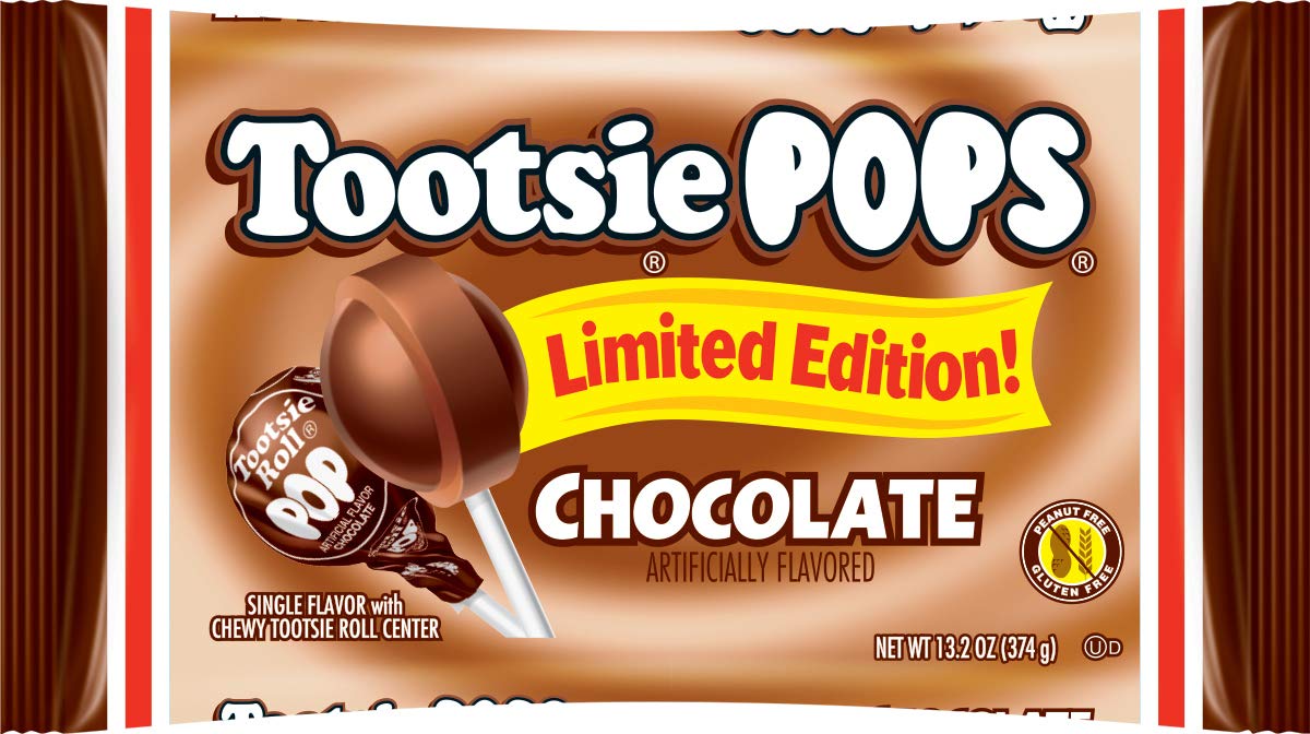 Tootsie Pops Tootsie Roll Pops Chocolate Flavor Limited Edition Single Flavor Lollipops - 13.2 Ounce Bag