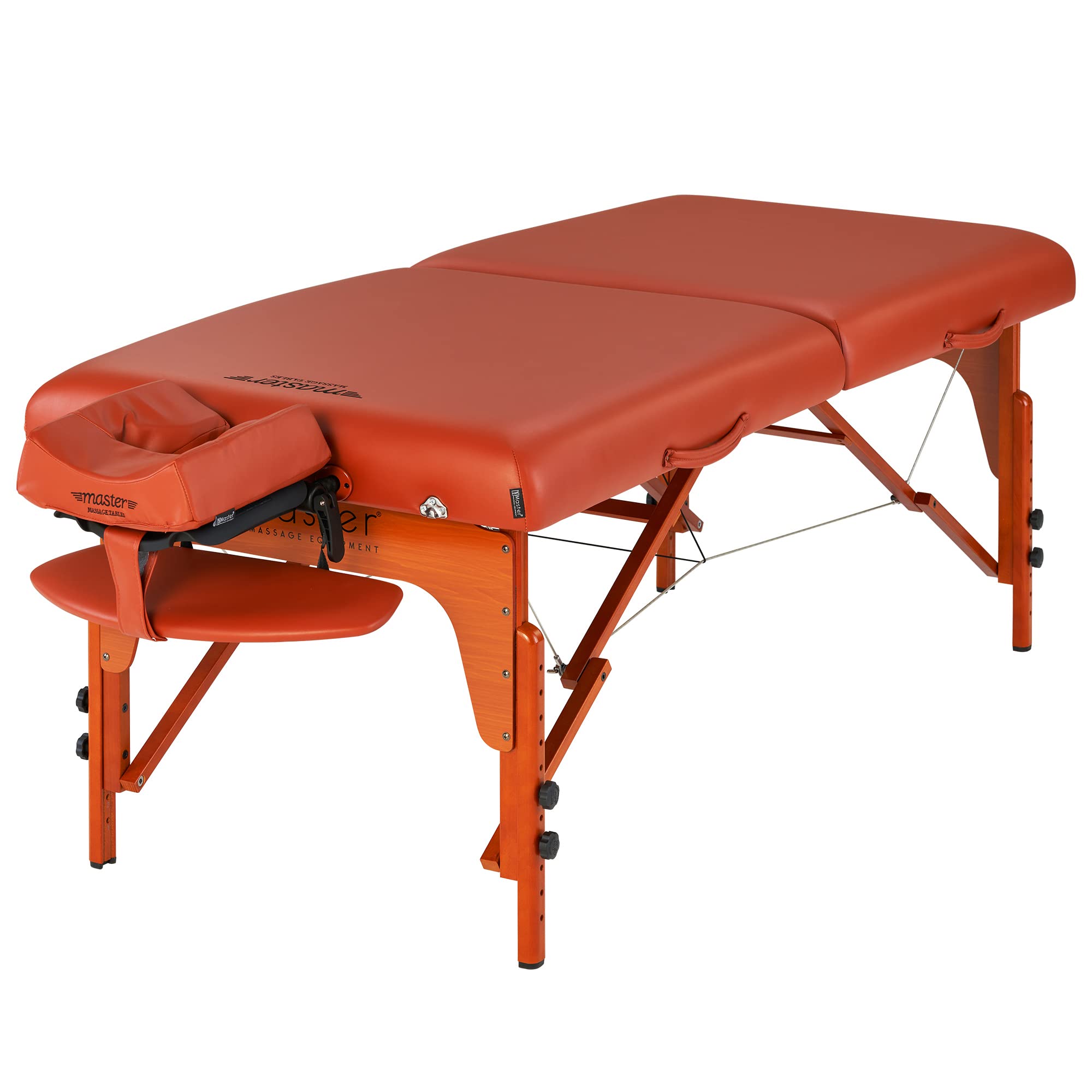 Master Massage31" Santana Pro Portable Massage Table Package, Memory Foam Cushioning, Reiki Leg Panels, Mountain Red- Tattoo Table- Spa Bed- Folding Massage Table- Facial Bed