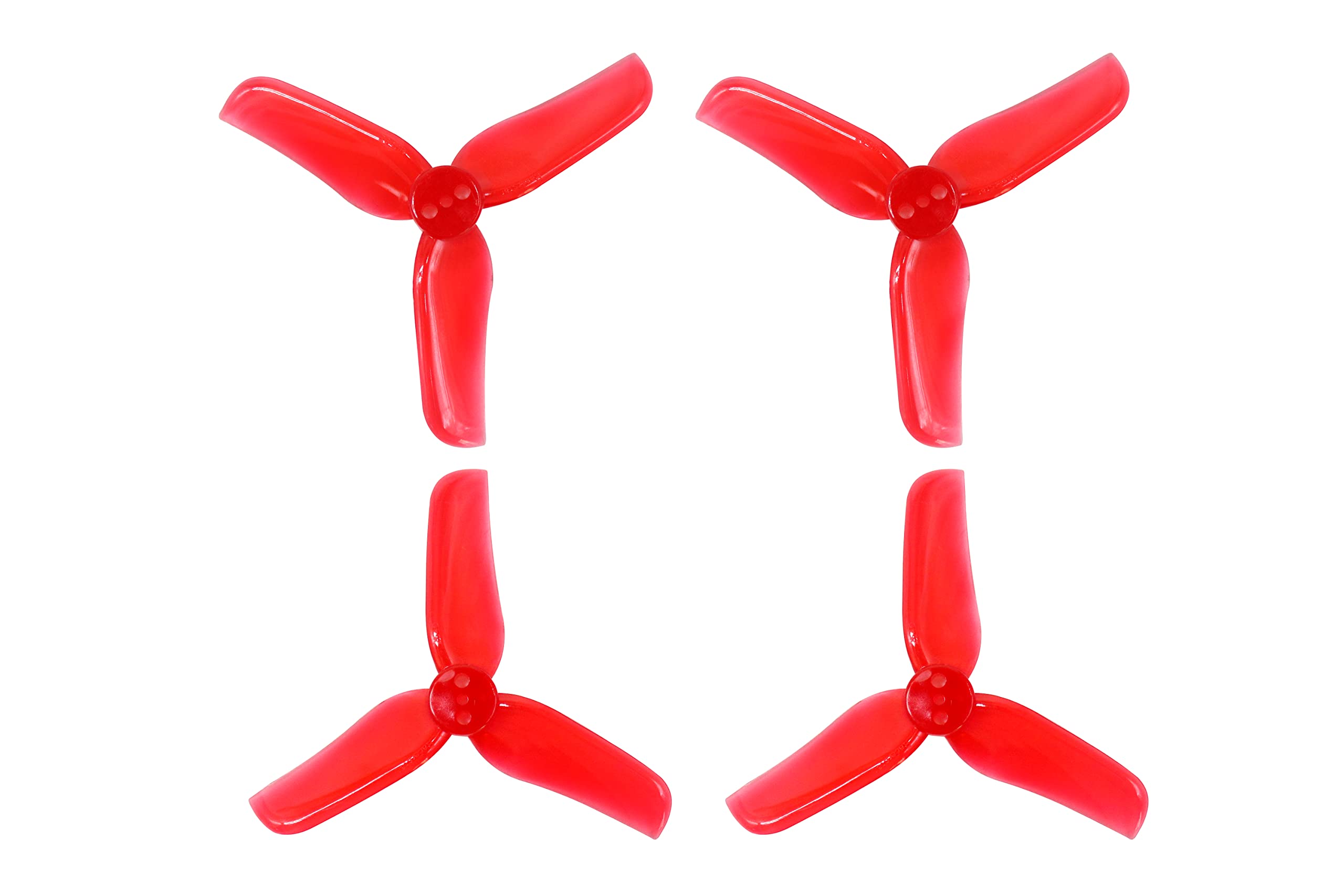 TCMM 20pcs 63MM 2540Propeller for Cinewhoop Carbonate for FPV Drone Part for Cinewhoop Drone Propeller（Transparent Red）